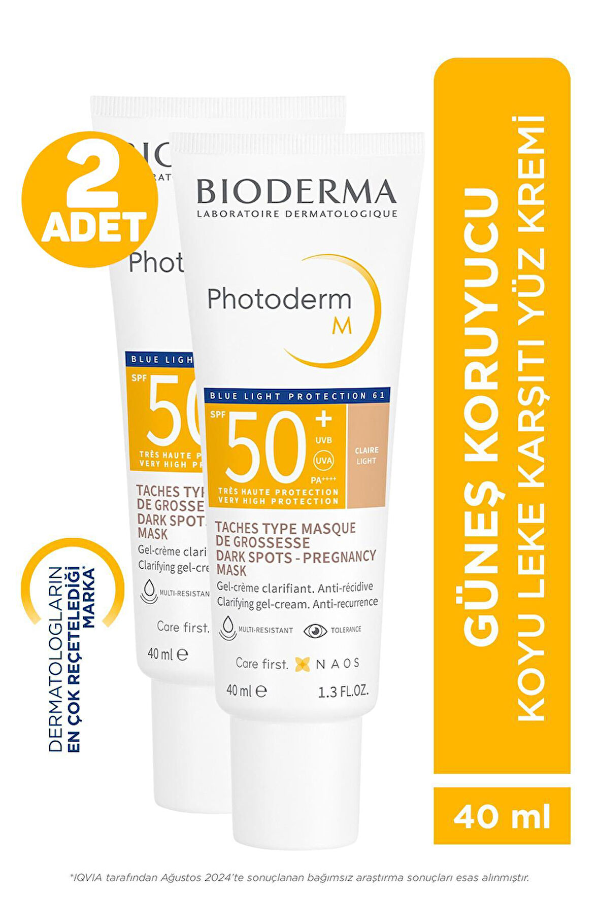 Bioderma Photoderm M Light SPF50+ 40 ml 2 Adet