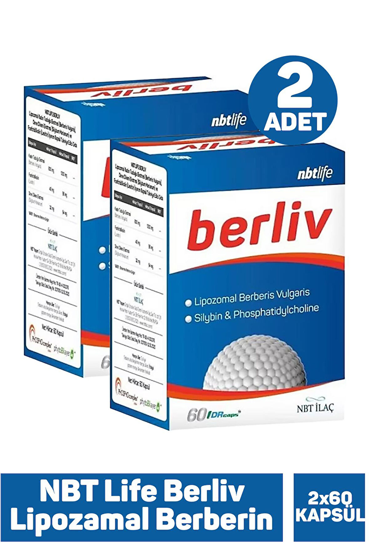 NBT Life Berliv Lipozamal Berberin 60 Kapsül 2 Adet