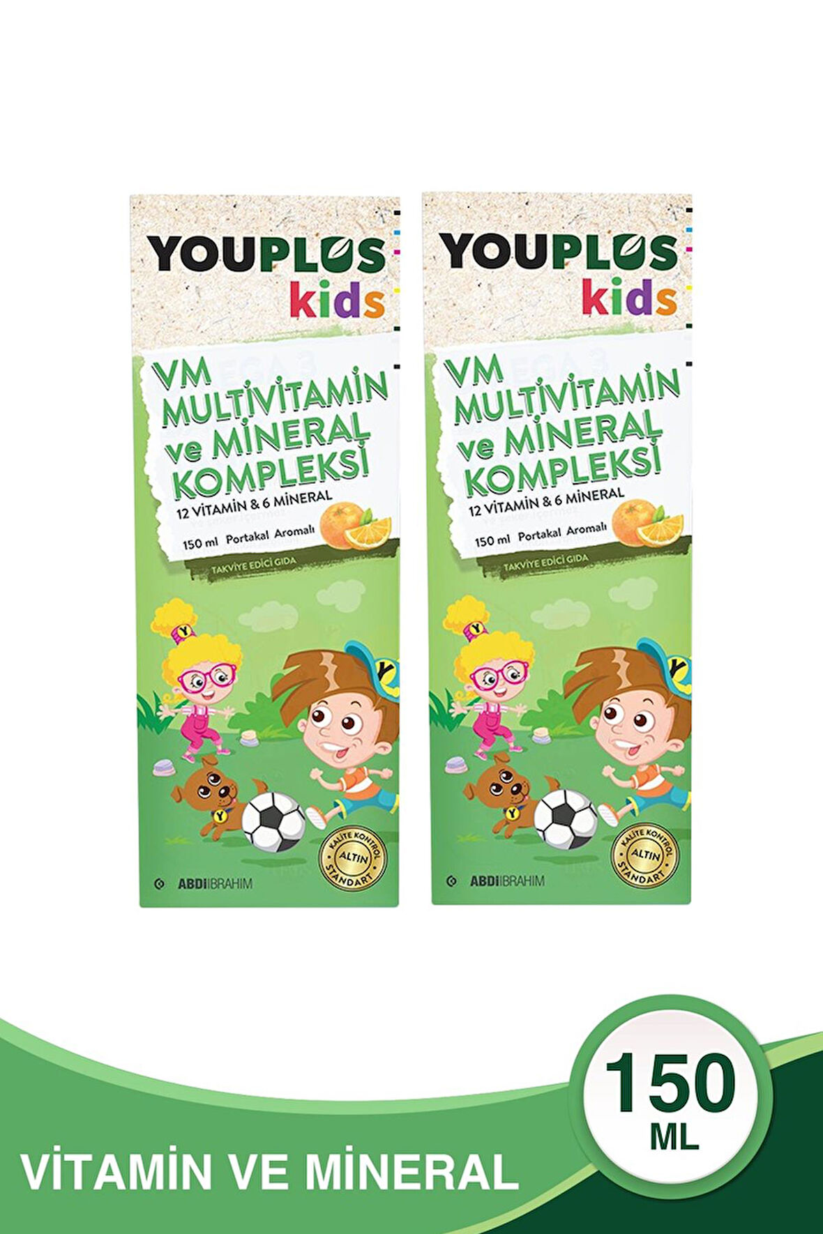 Youplus Kids VM Multivitamin ve Mineral Kompleksi 150 ml 2 Adet