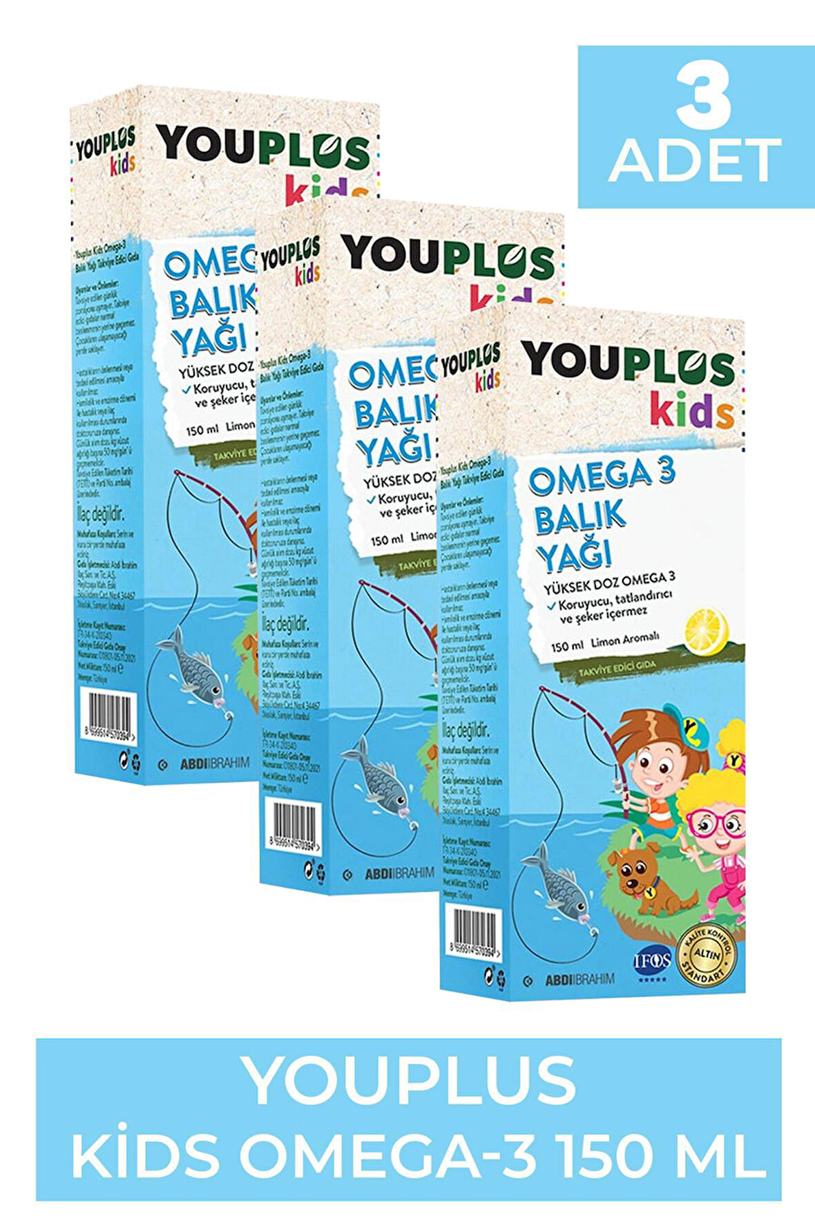 Youplus Kids Omega-3 150 ml 3 Adet