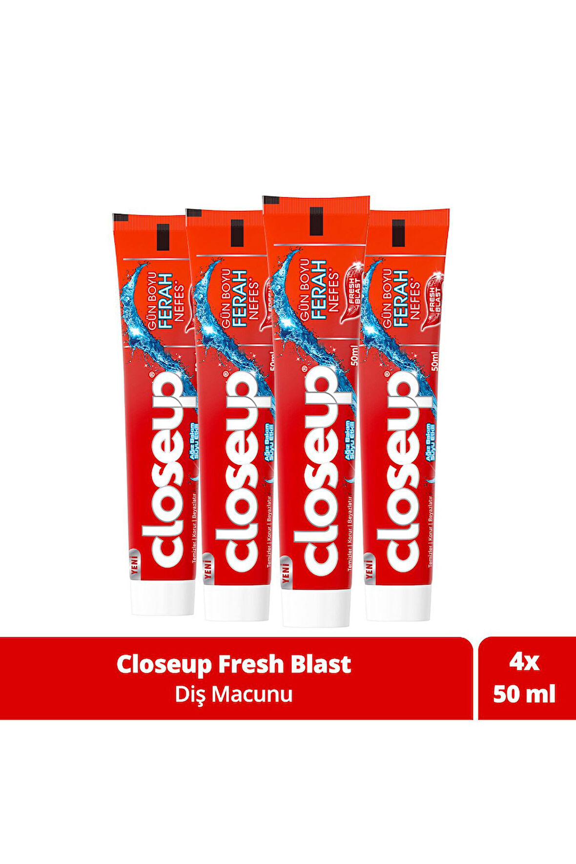 Close Up Günboyu Ferah Nefes Fresh Blast 50 ml 4 Adet
