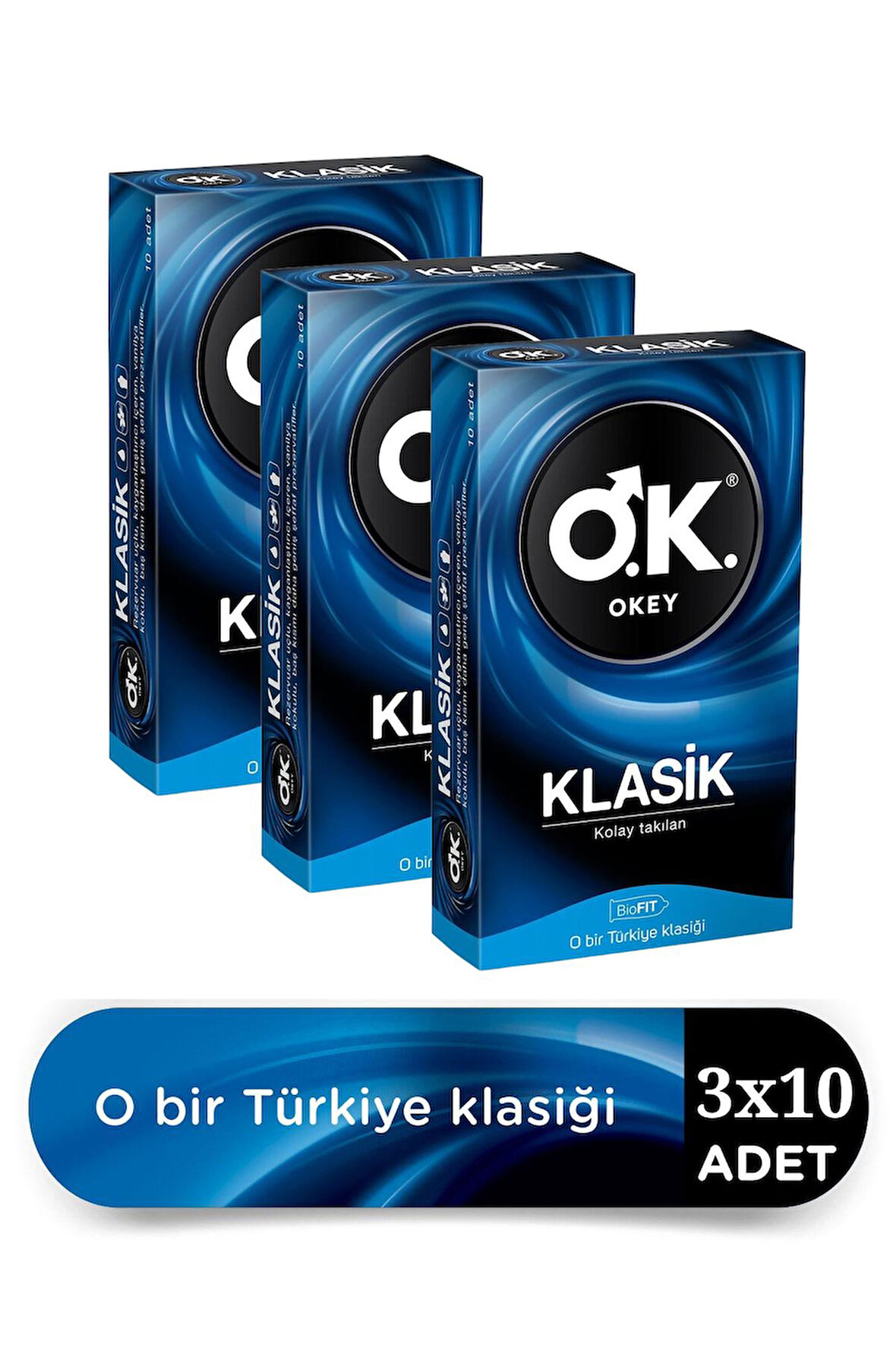 Okey Prezervatif Klasik 10'lu 3 Adet