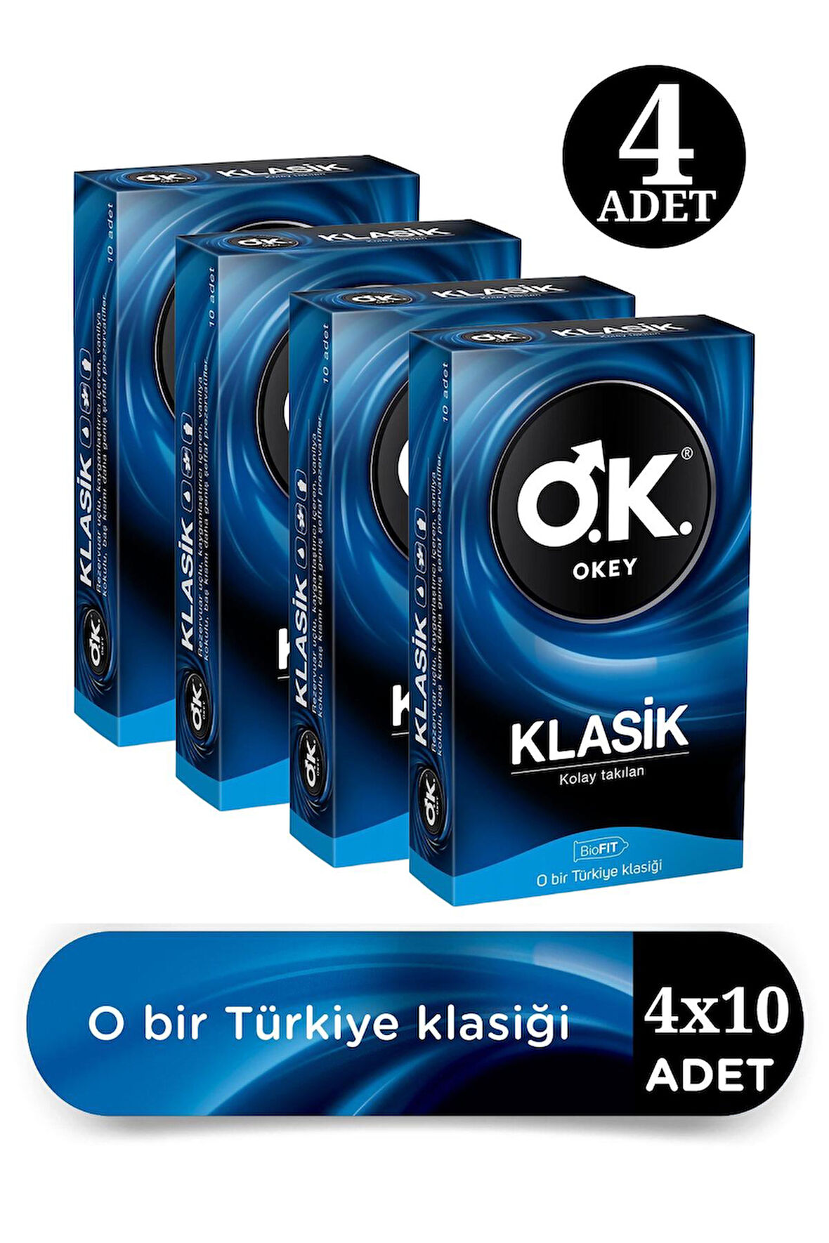 Okey Prezervatif Klasik 10'lu 4 Adet