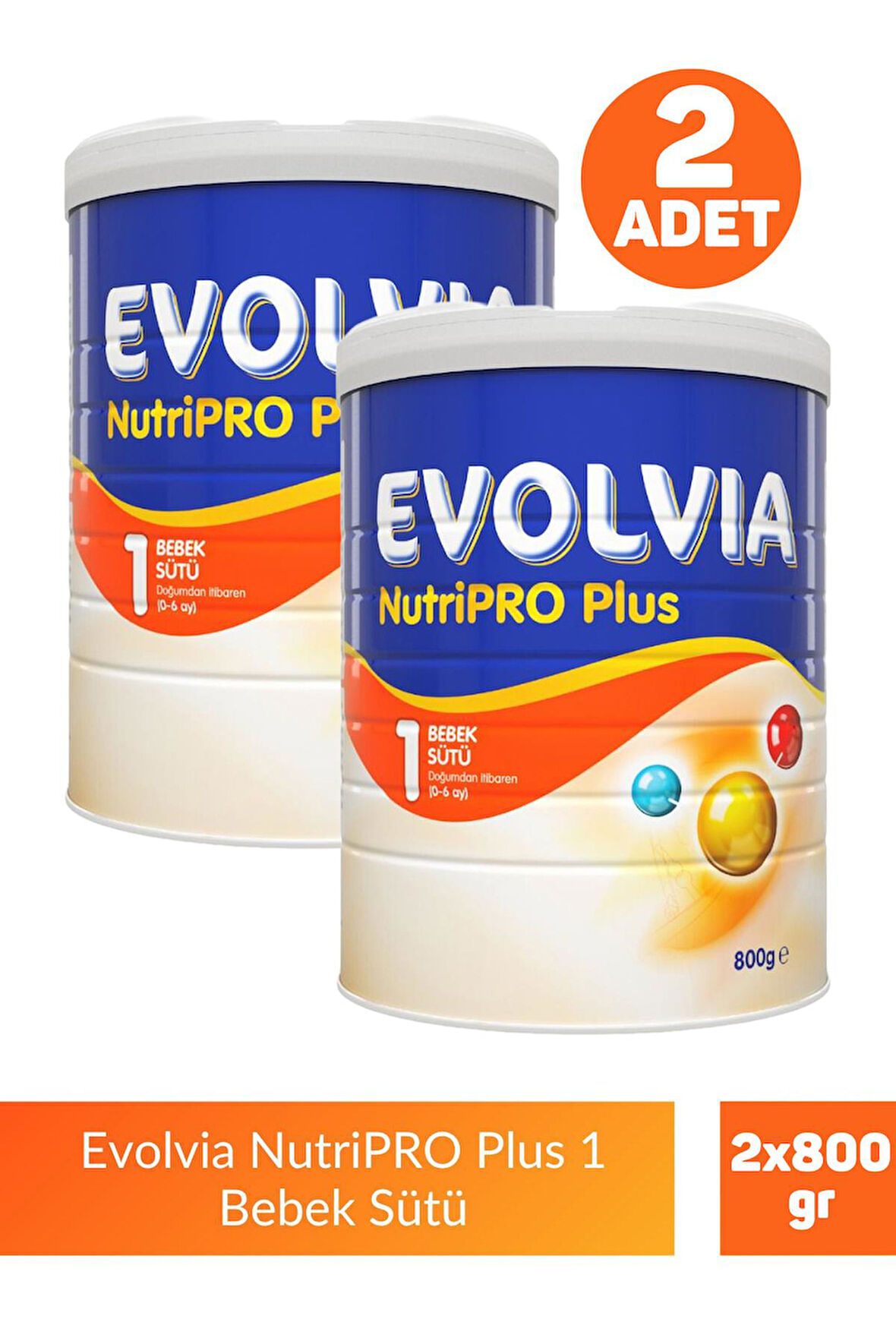 Evolvia Nutripro Plus 1 Bebek Sütü 800 gr 2 Adet