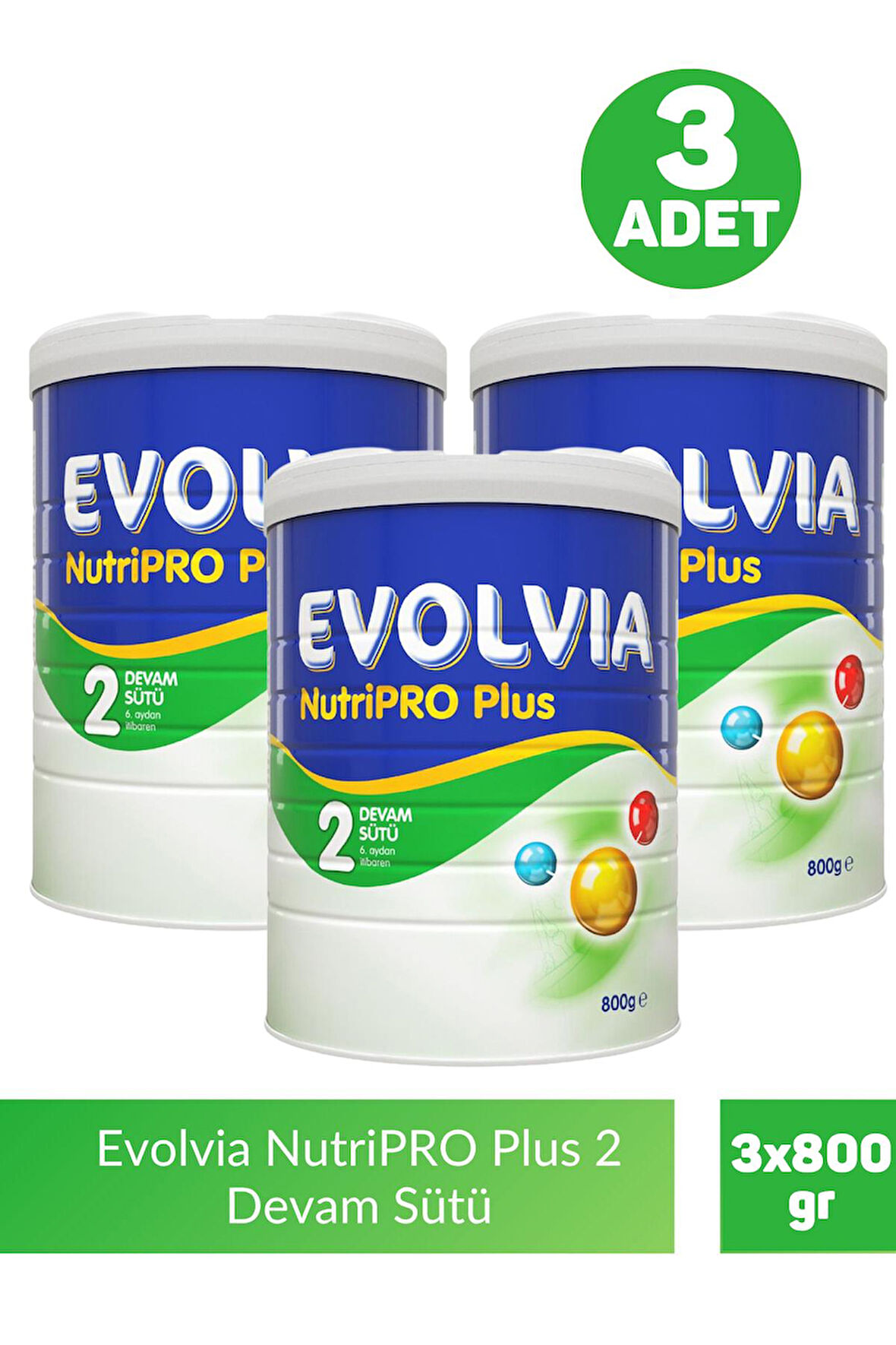Evolvia Nutripro Plus 2 Devam Sütü 800 gr 3 Adet