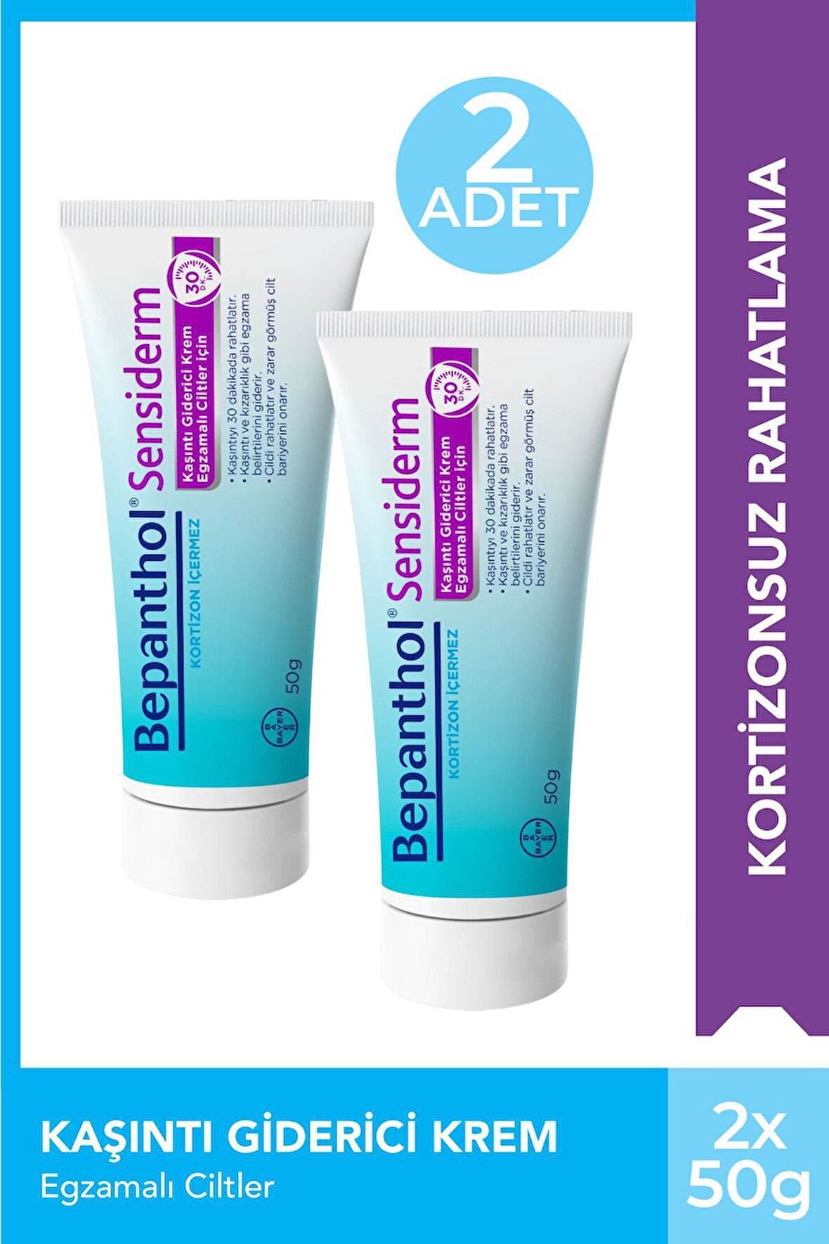 Bepanthol Sensiderm Krem 50 gr 2 Adet