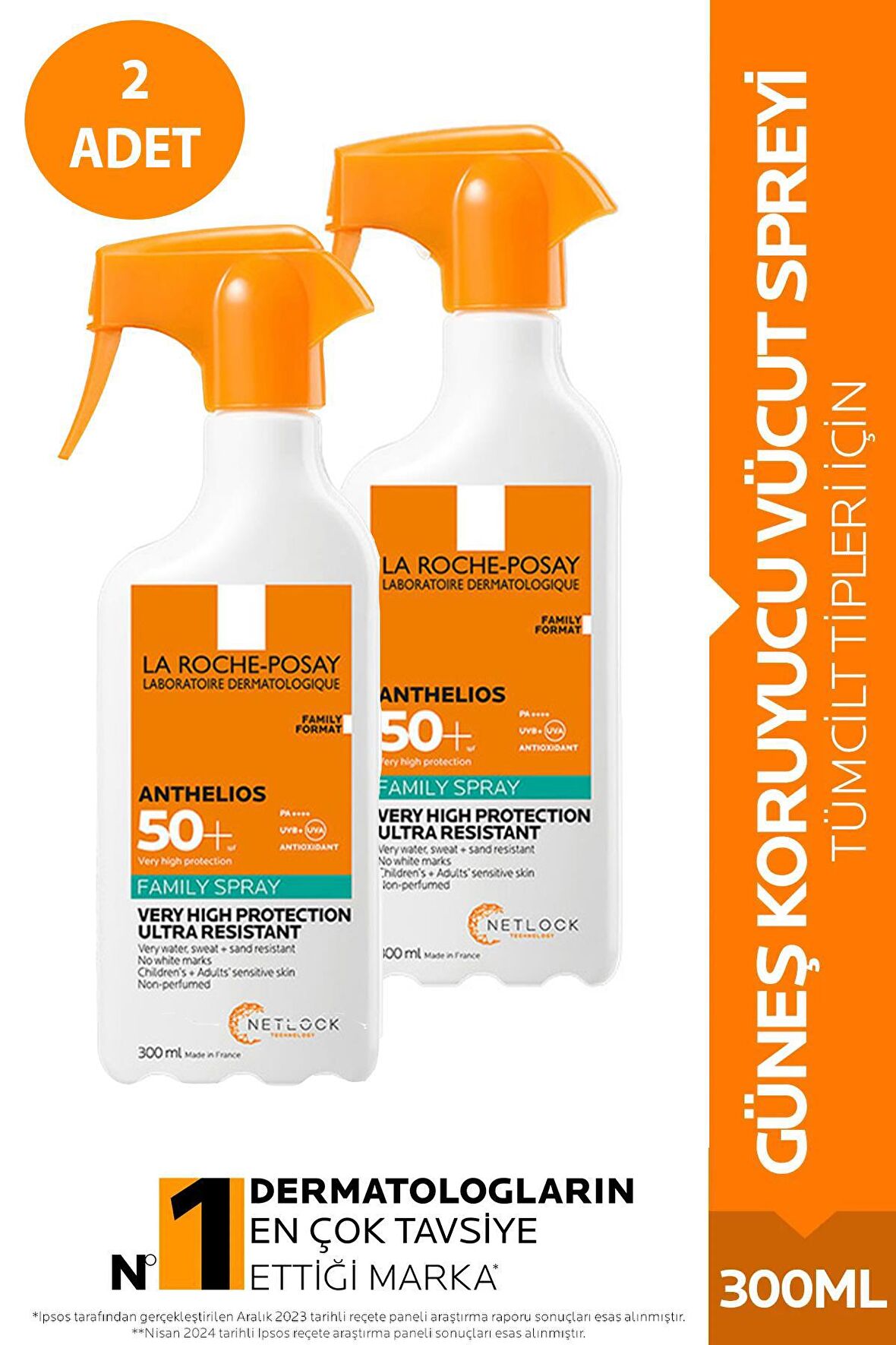 La Roche Posay Anthelios Family Spray Vücut Güneş Kremi SPF50+ 300 ml