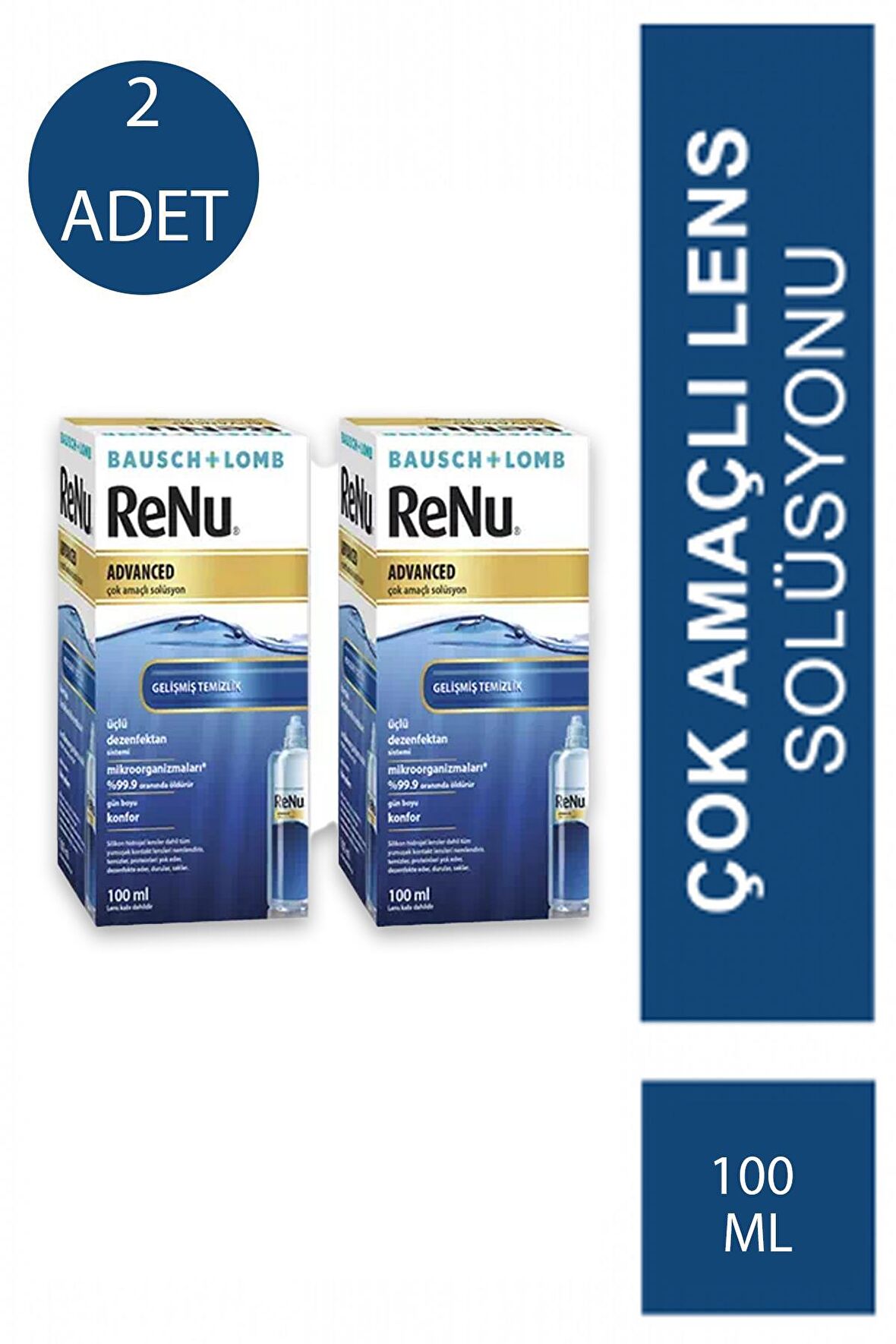 Renu Advanced Çok Amaçlı Lens Solüsyonu 100 ml X 2 ADET