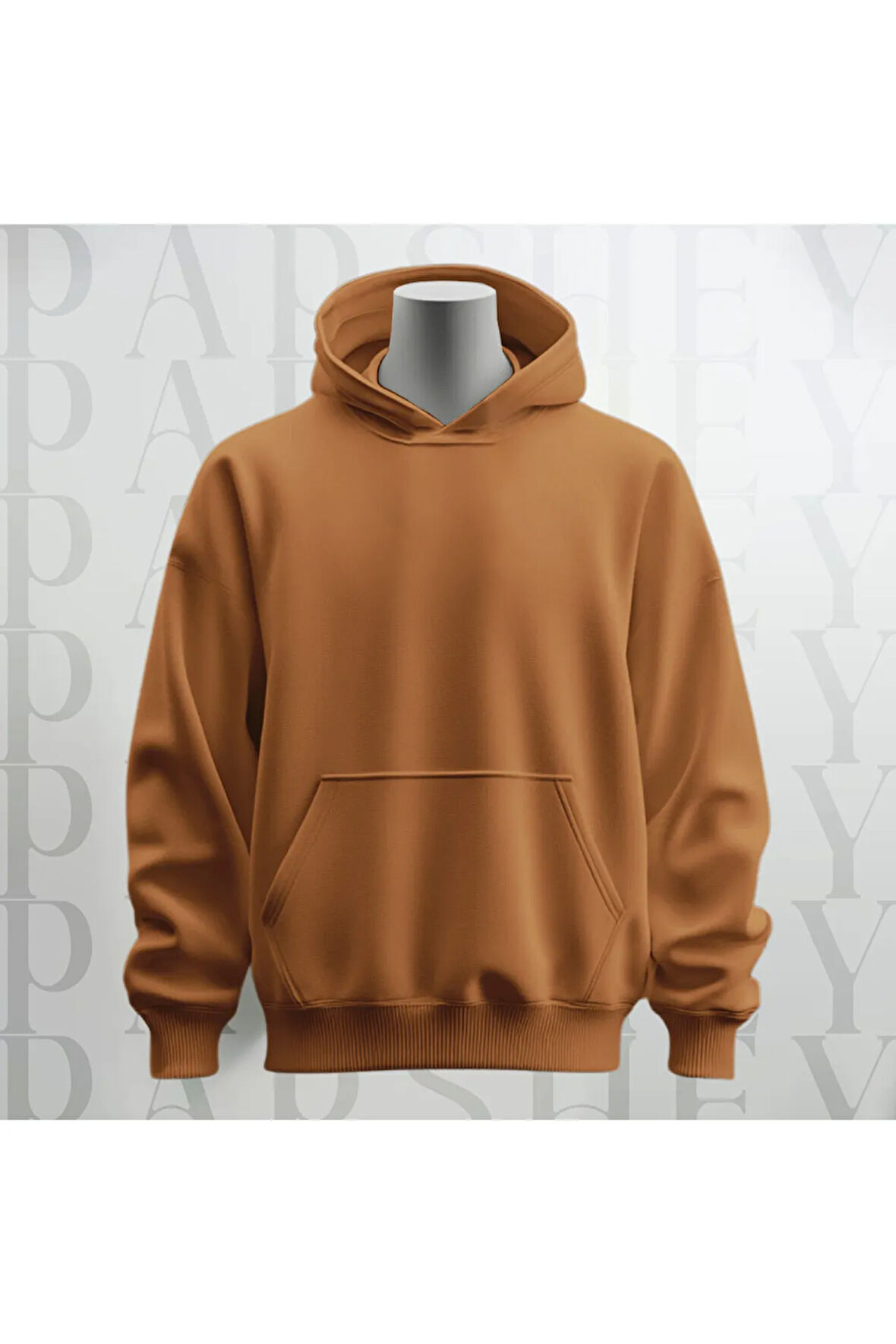 Baskısız Kapüşonlu Sweatshirt Hoodie Kalın Kumaş 3 İplik Şardonlu