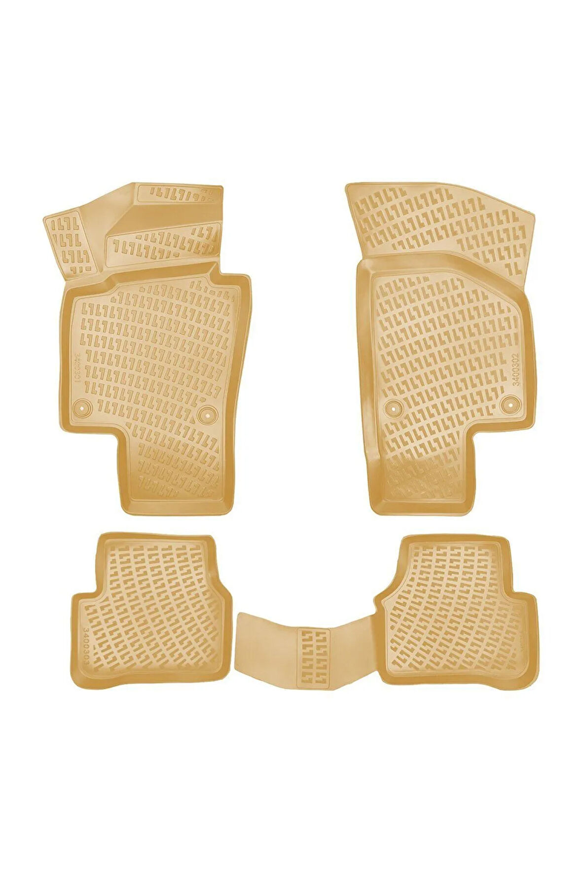 Volkswagen Passat CC 2010 Araca Özel Tasarım 3D Havuzlu Bej Paspas