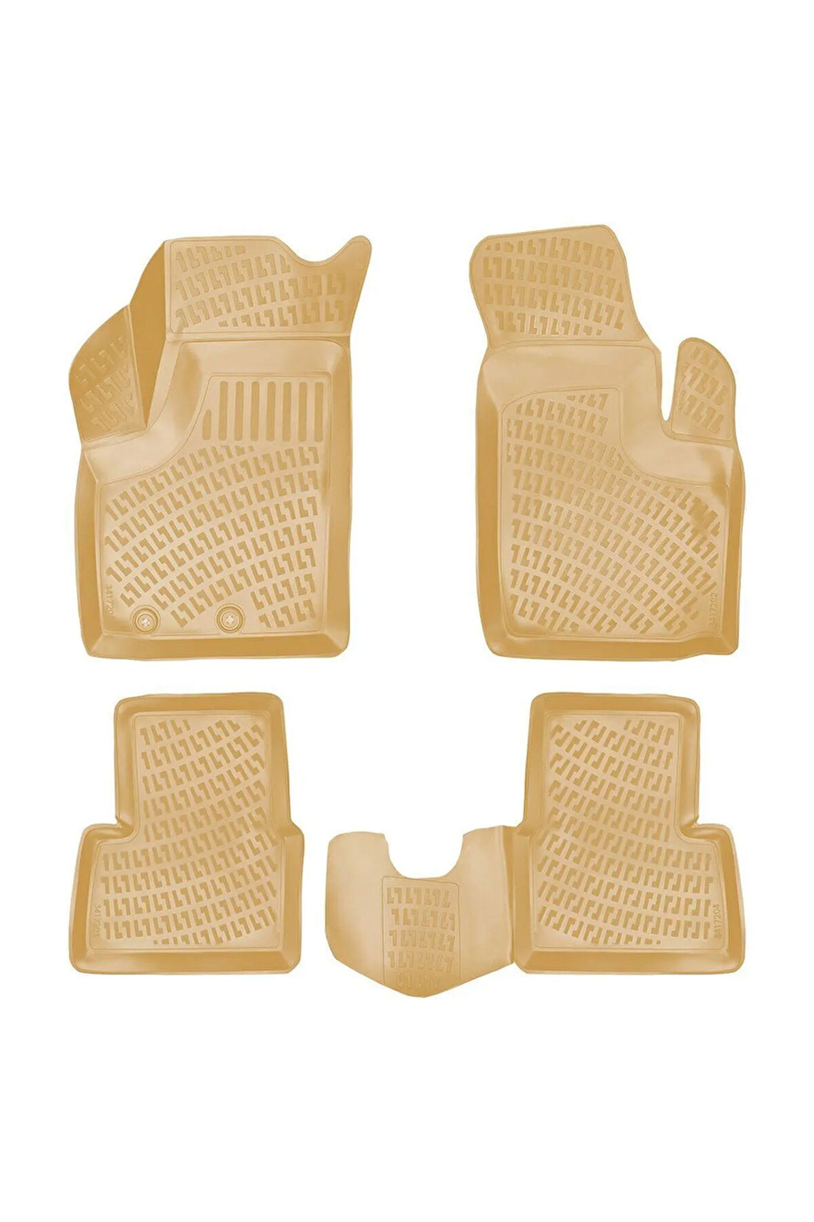 Fiat Doblo 2007 Araca Özel Tasarım 3D Havuzlu Bej Paspas