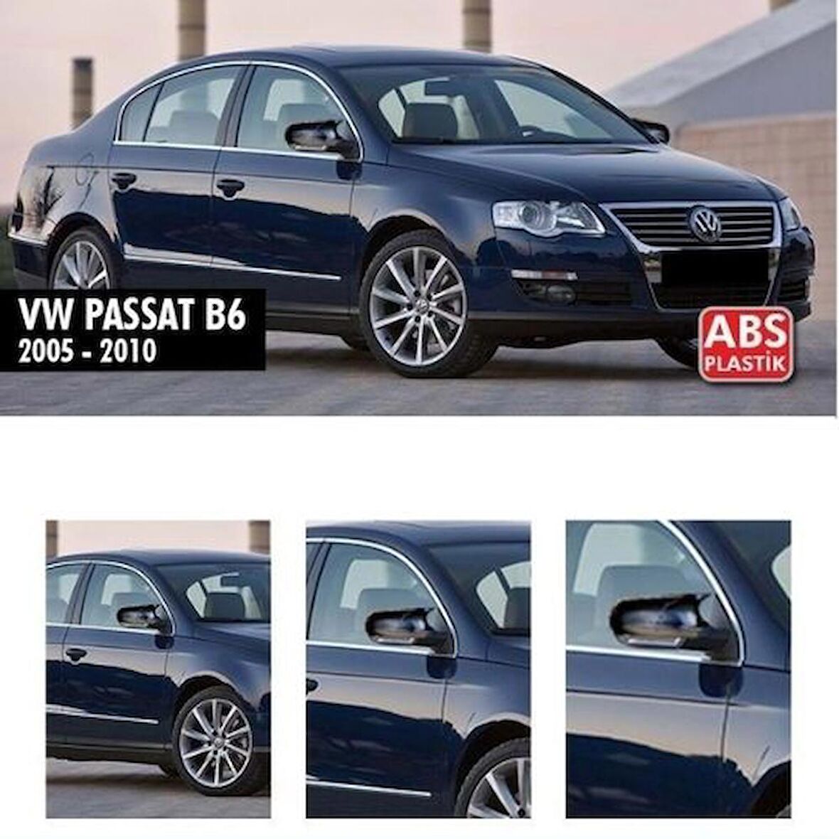 Passat B6 Yarasa Ayna Kapağı Batman Ayna 2005-2010 arası Parlak Siyah