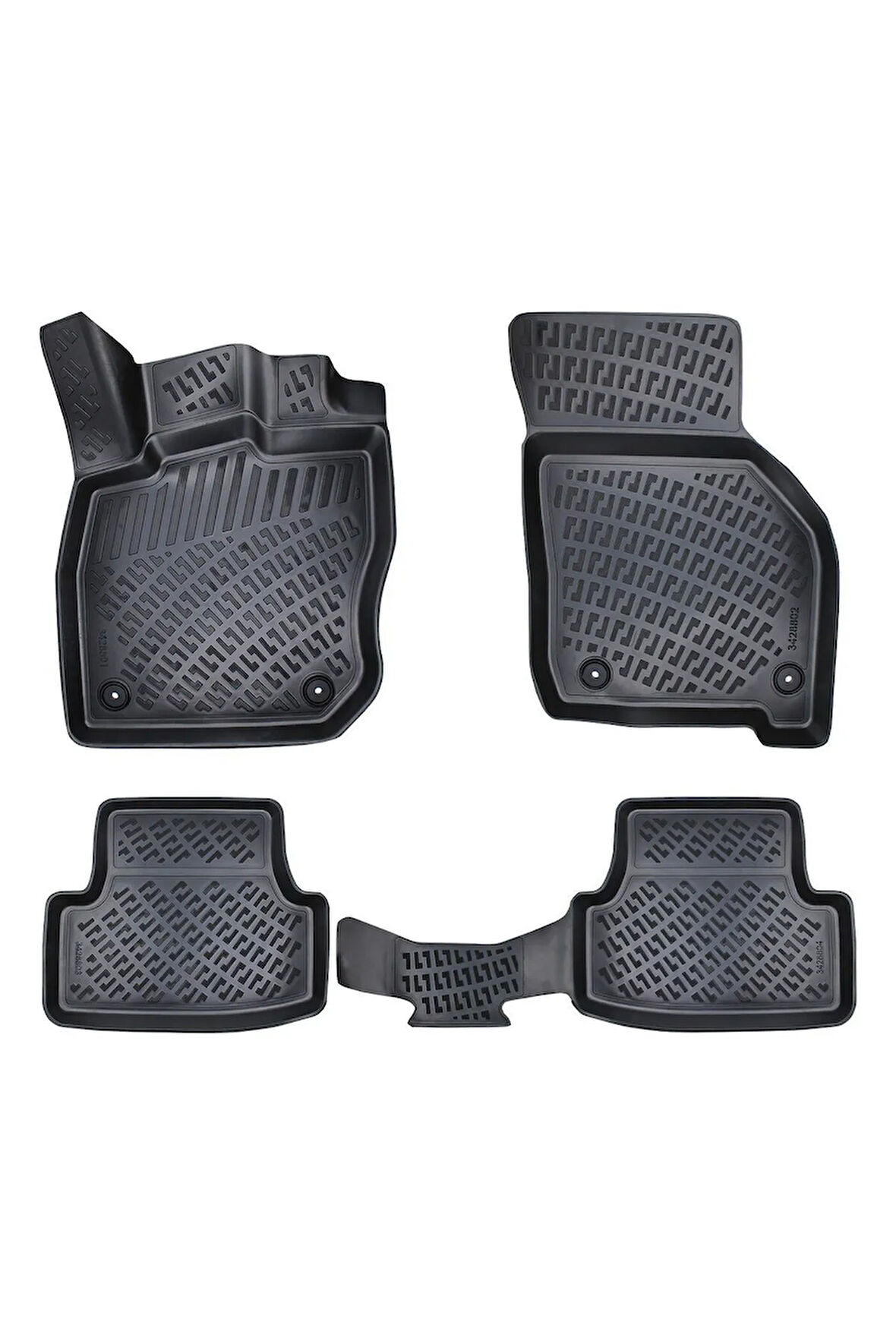 Volkswagen Golf 8 Otomatik Vites 2021 Araca Özel Tasarım 3D Havuzlu Paspas