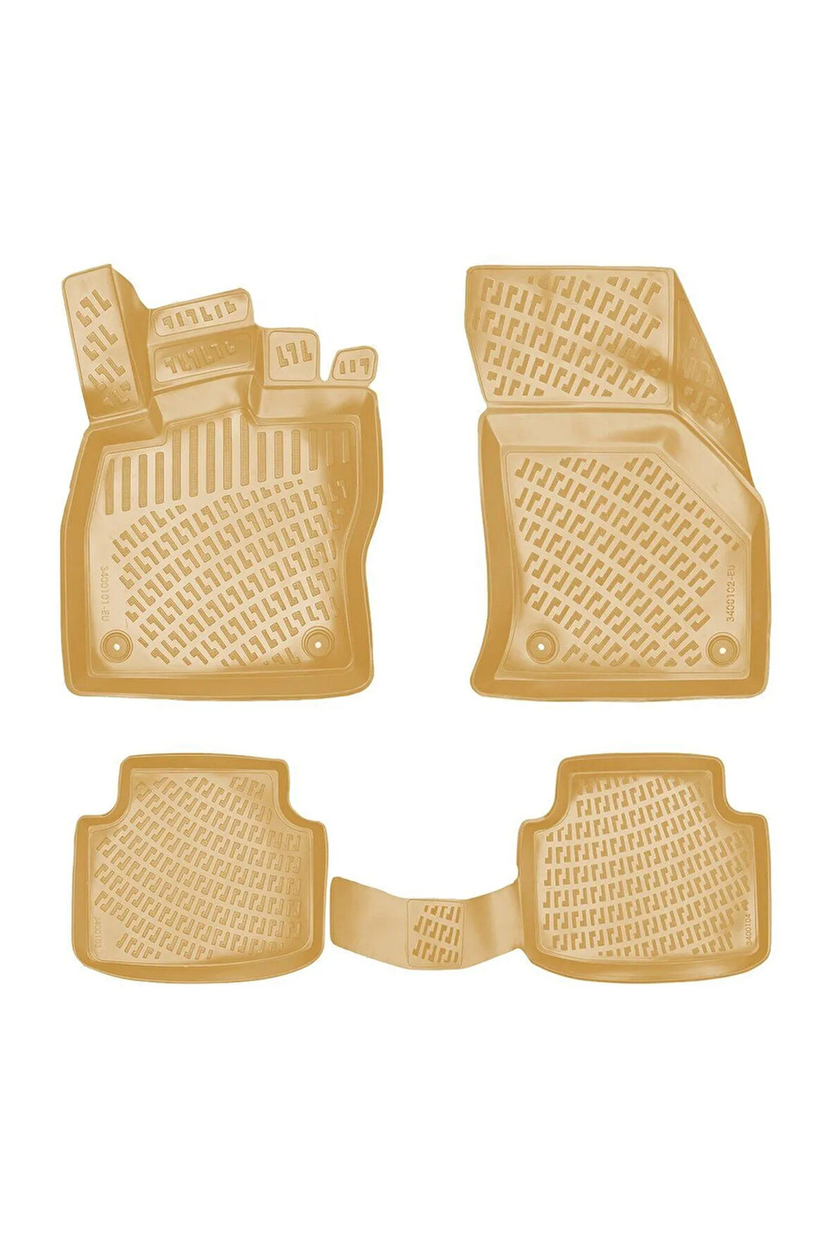 Volkswagen Passat B8 2021 Araca Özel Tasarım 3D Havuzlu Bej Paspas