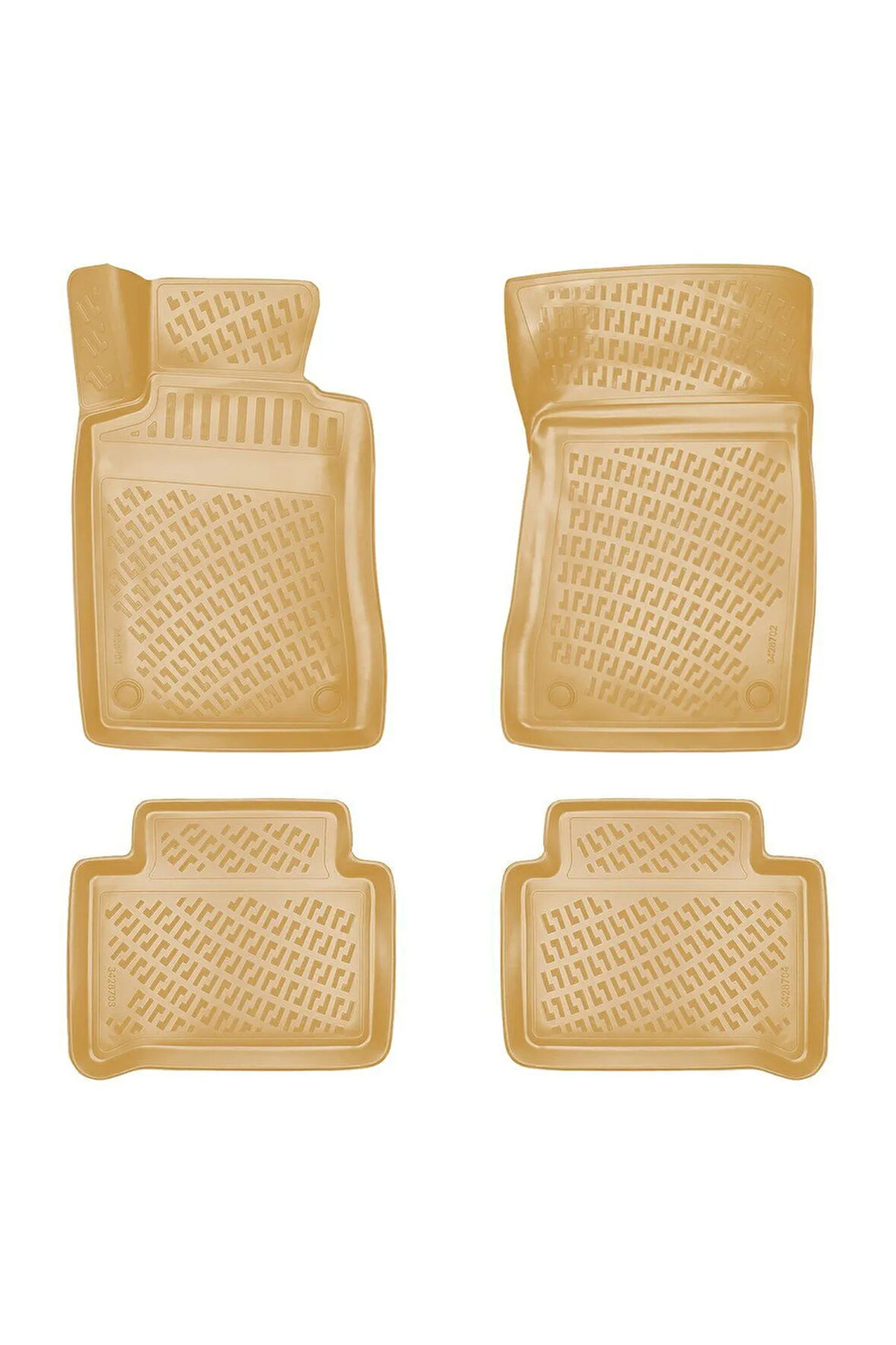 Mercedes CLS W219 2005 Araca Özel Tasarım 3D Havuzlu Bej Paspas