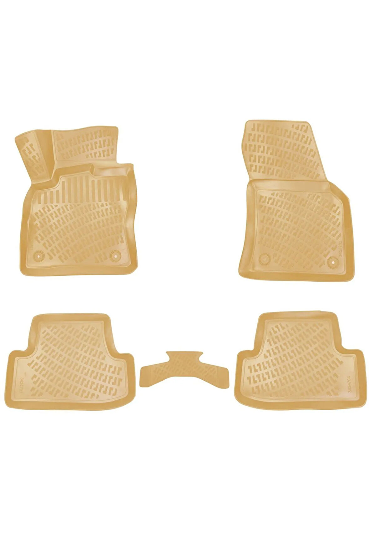 Volkswagen T-Roc 2017 Araca Özel Tasarım 3D Havuzlu Bej Paspas