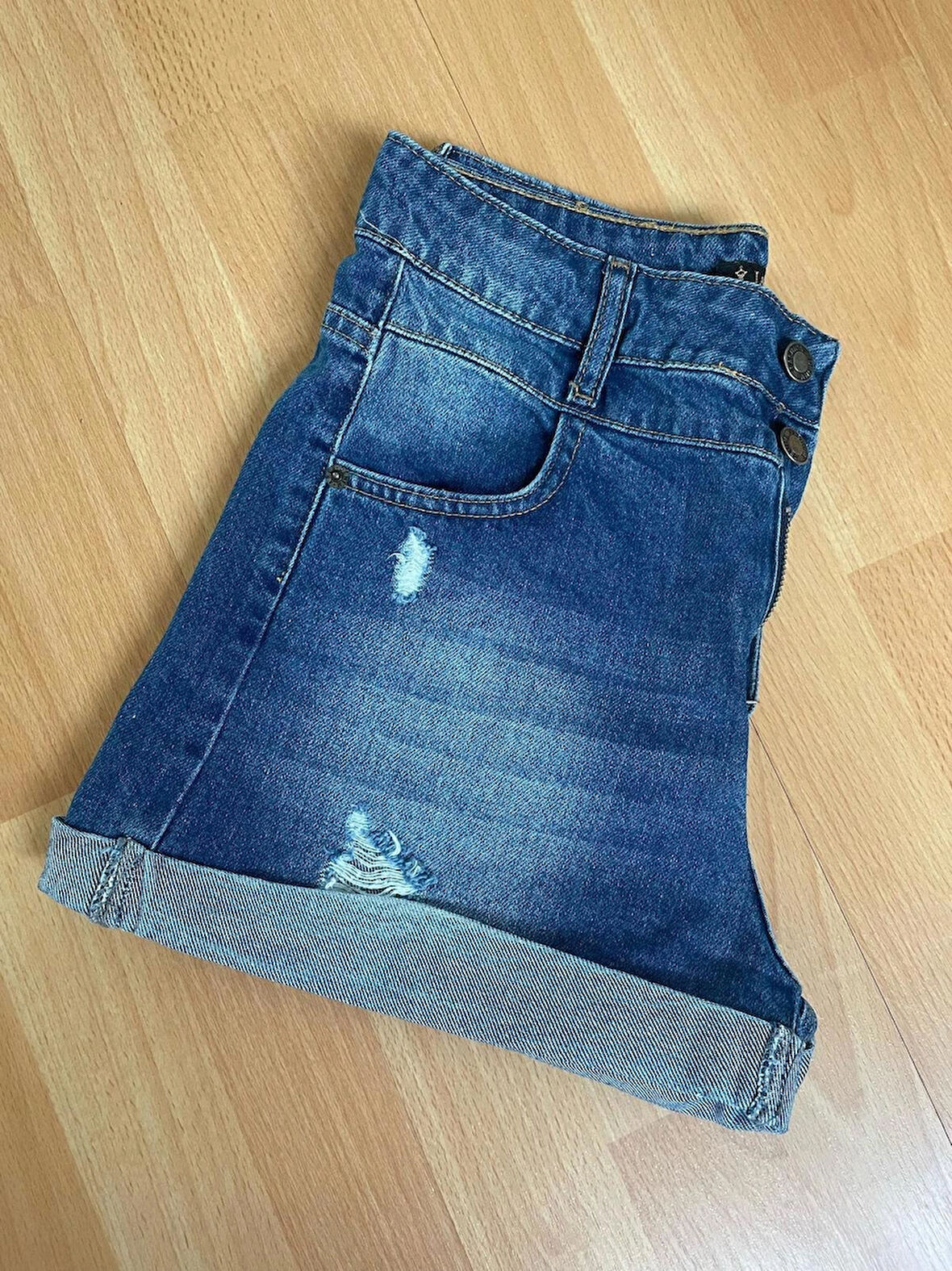 PASS&PASS 2060 KOT ŞORT LAZERLİ DUBLE PAÇA 