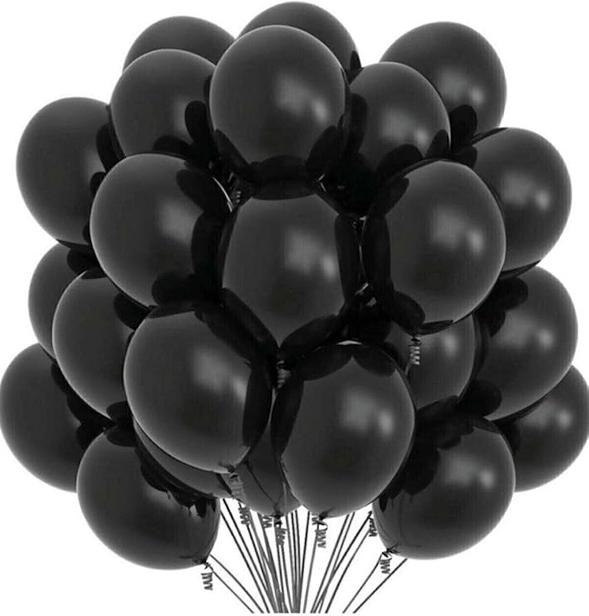 PASTEL BALON SİYAH 10  ADET