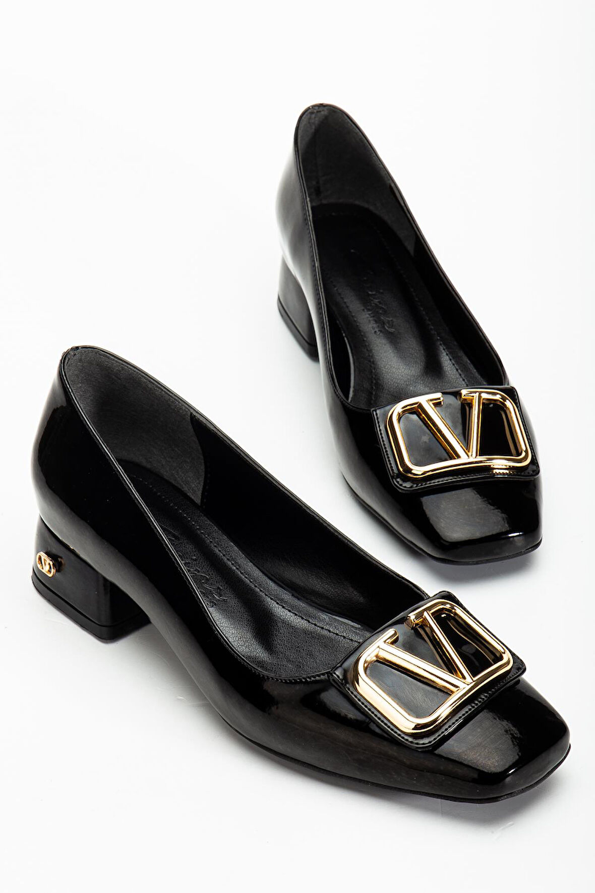 Suins Premium Pauly Model Kadın Orta Topuklu Siyah Kahve Bordo Ayakkabı