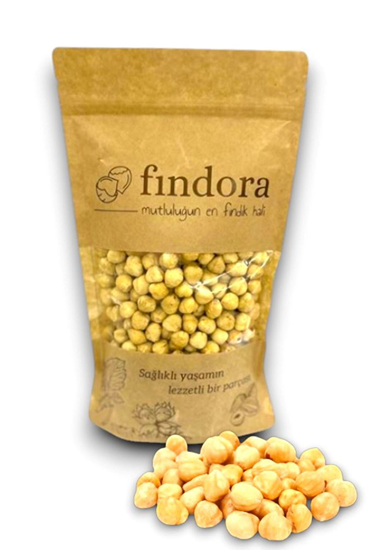 FINDORA TAZE KAVRULMUŞ İÇ FINDIK 500 Gr - DOYPACK
