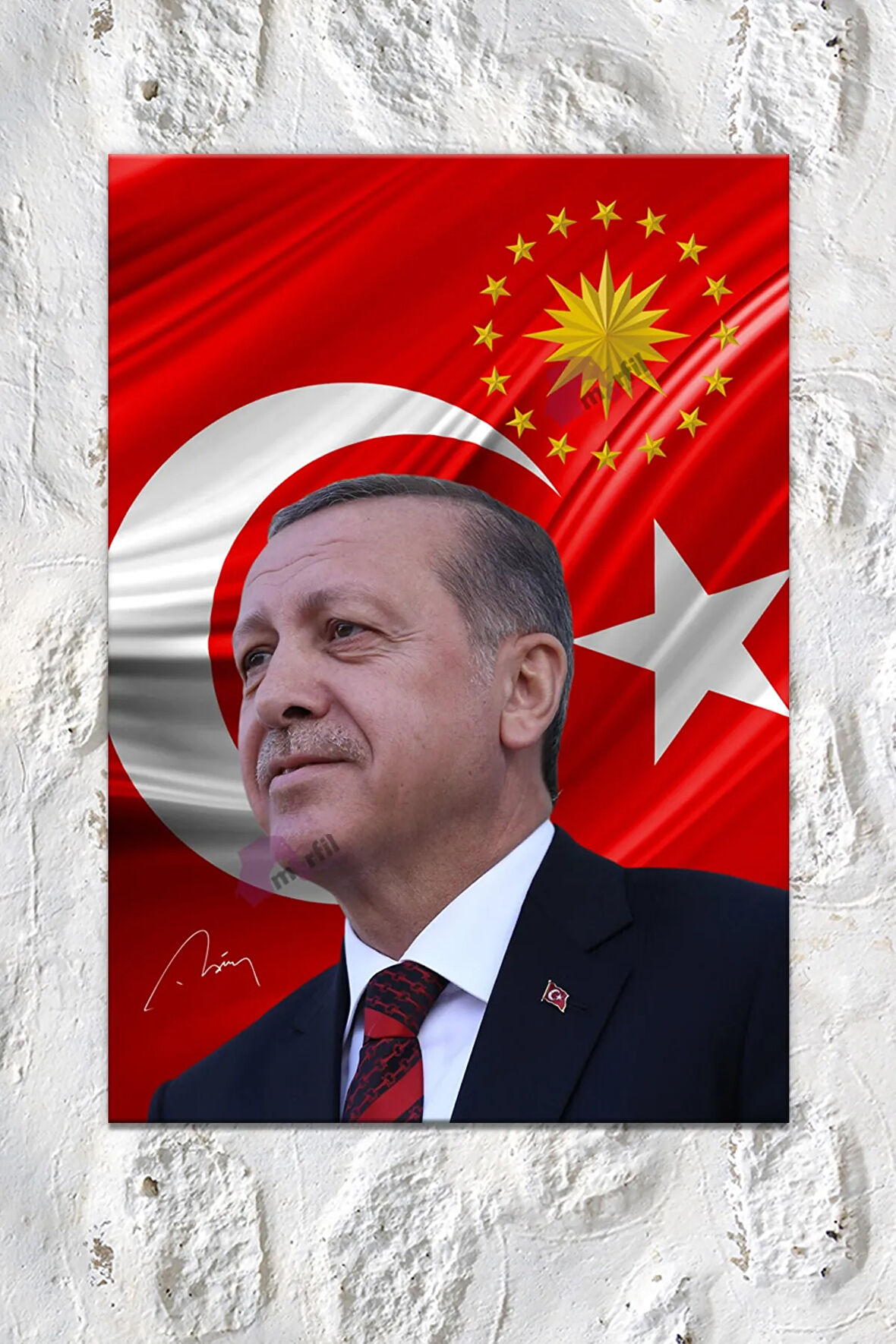 Recep Tayyip Erdoğan Cumhurbaşkanı Erdoğan Rte Kanvas Tablo (7 Farklı Ölçü)