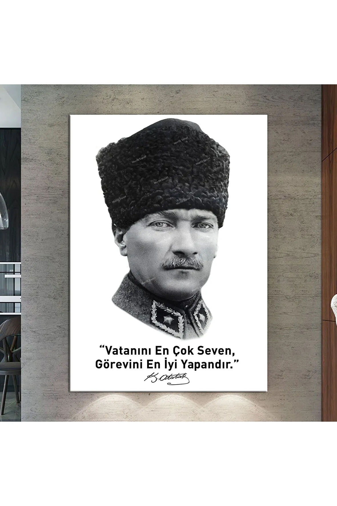 Atatürk Mustafa Kemal Kanvas Tablo ( 7 Farklı Ölçü )
