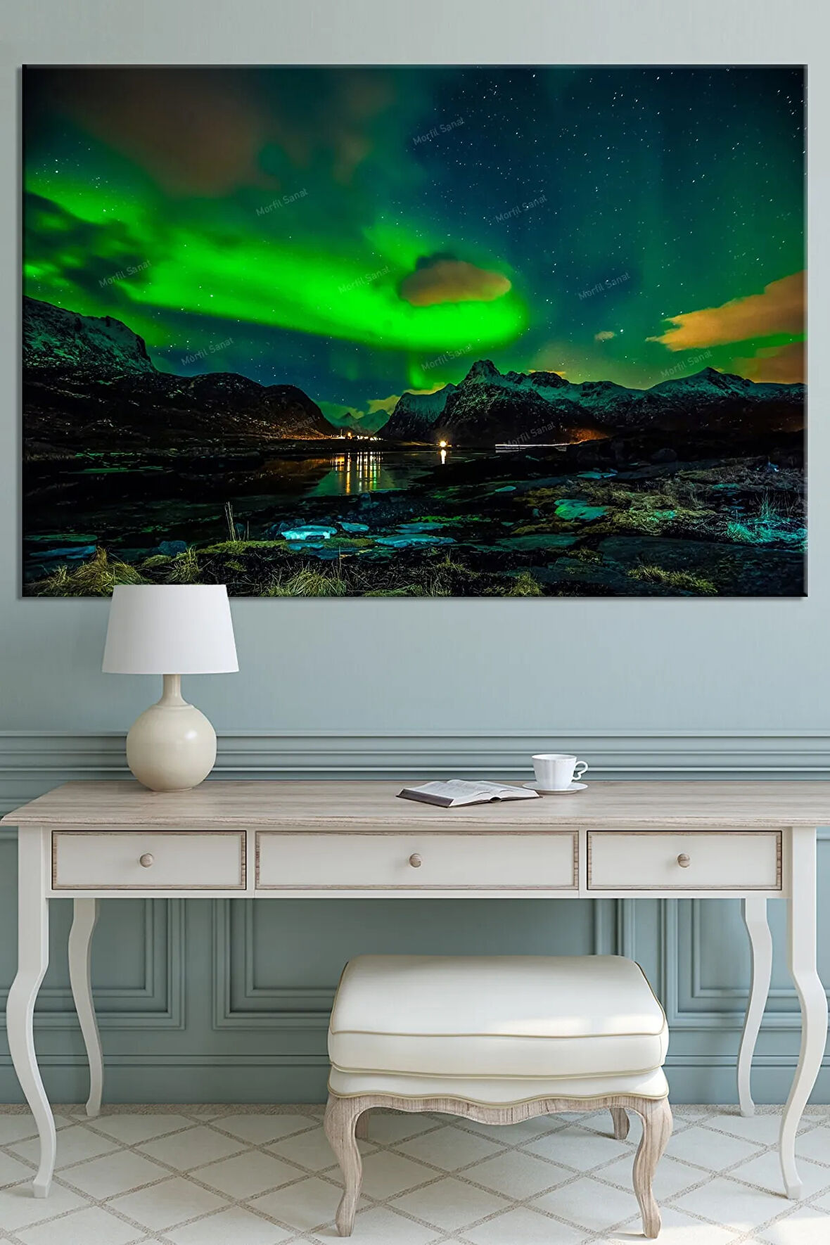 Kuzey Işıları Dekoratif Kanvas Tablo