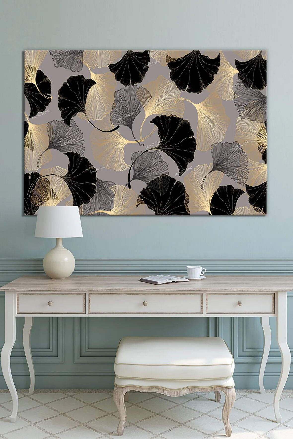 Yapraklar Dekoratif Sanatsal Kanvas Tablo (8 Farklı Ölçü)