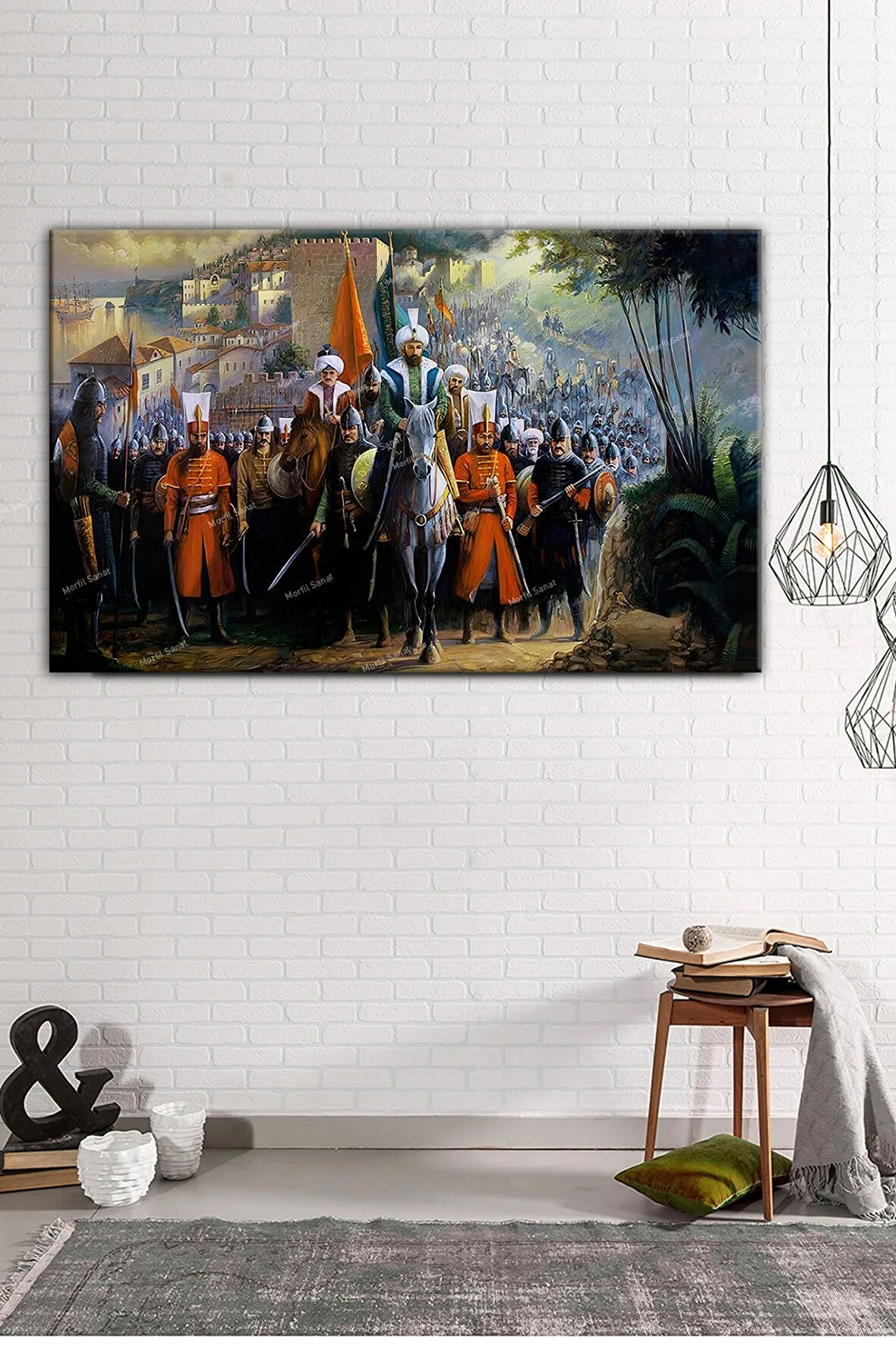 Istanbulun Fethi Fatih Sultan Mehmet Şehre Giriş Kanvas Tablo
