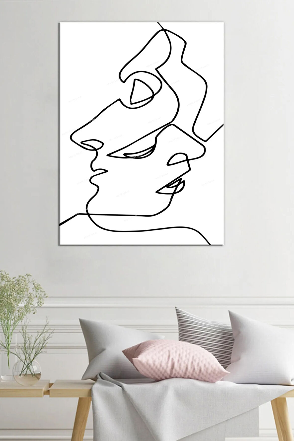 Yüzler Ve Suretler Dekoratif Kanvas Tablo