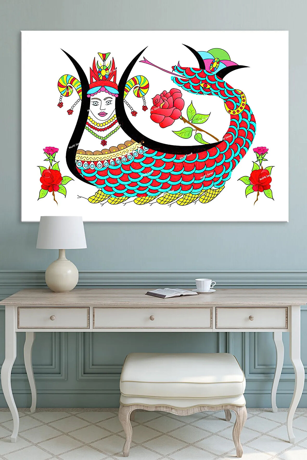 Şahmeran Kanvas Tablo