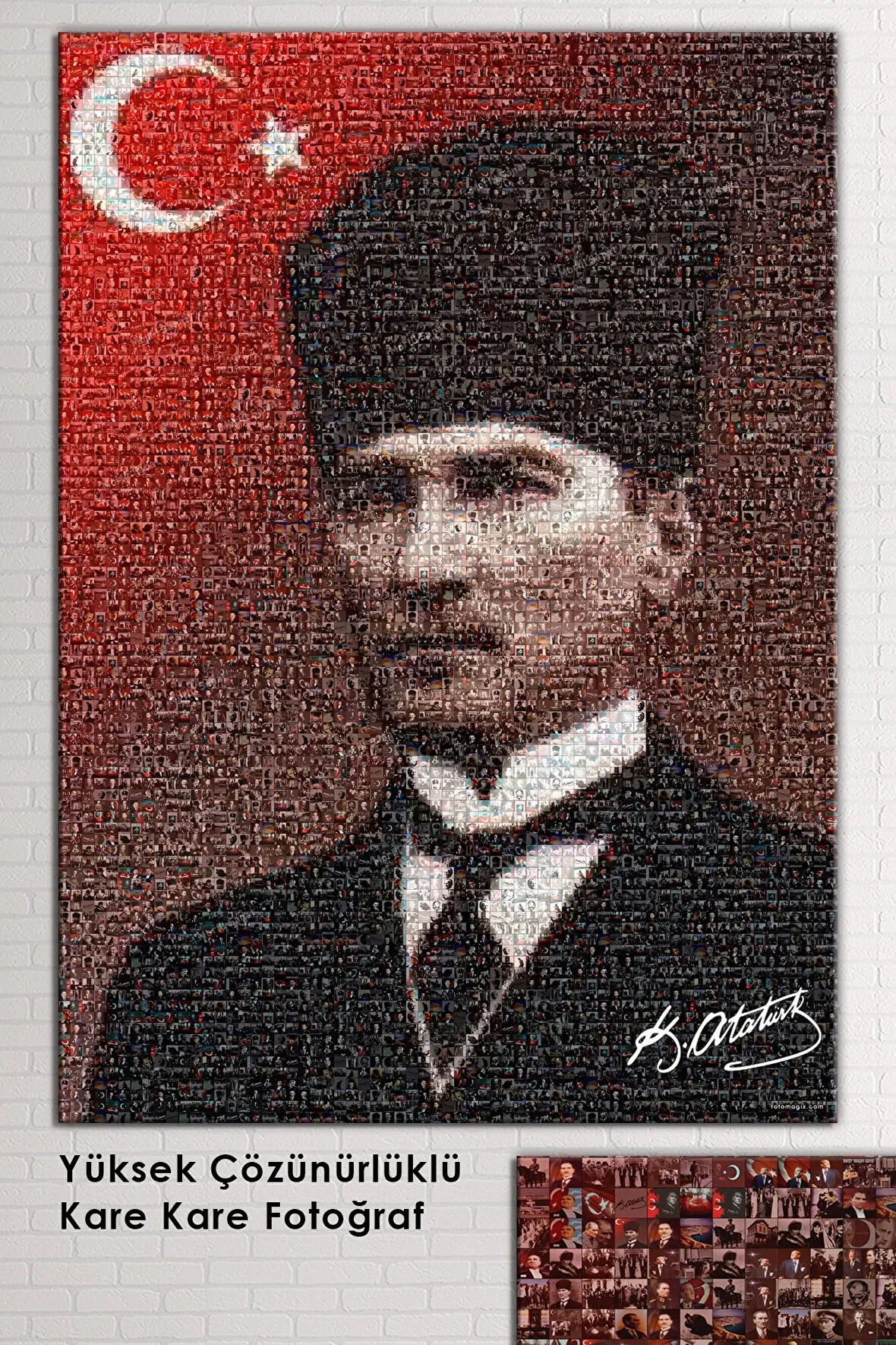 Atatürk Mustafa Kemal Puzzle Kanvas Tablo