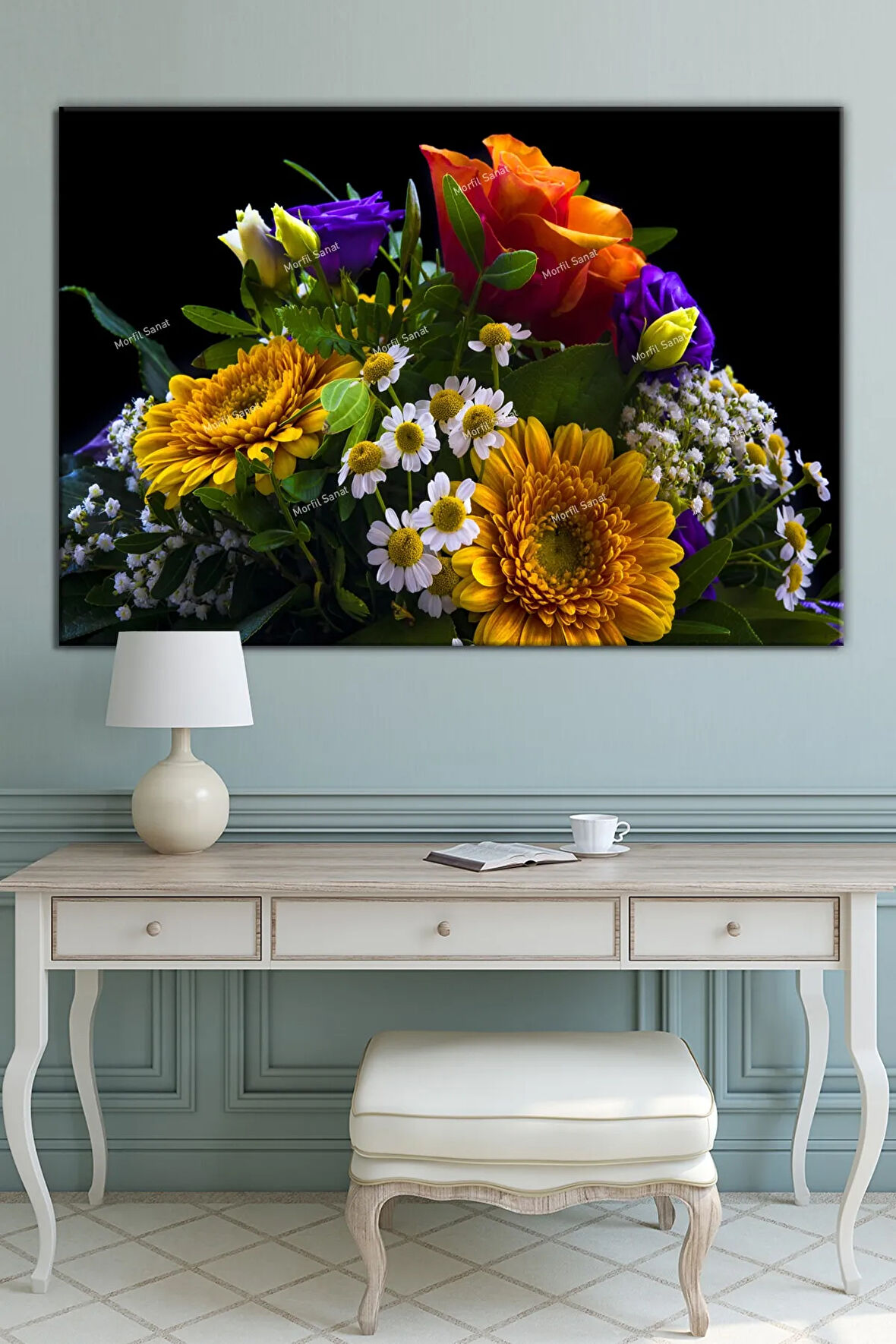 Çiçekler Dekoratif Kanvas Tablo