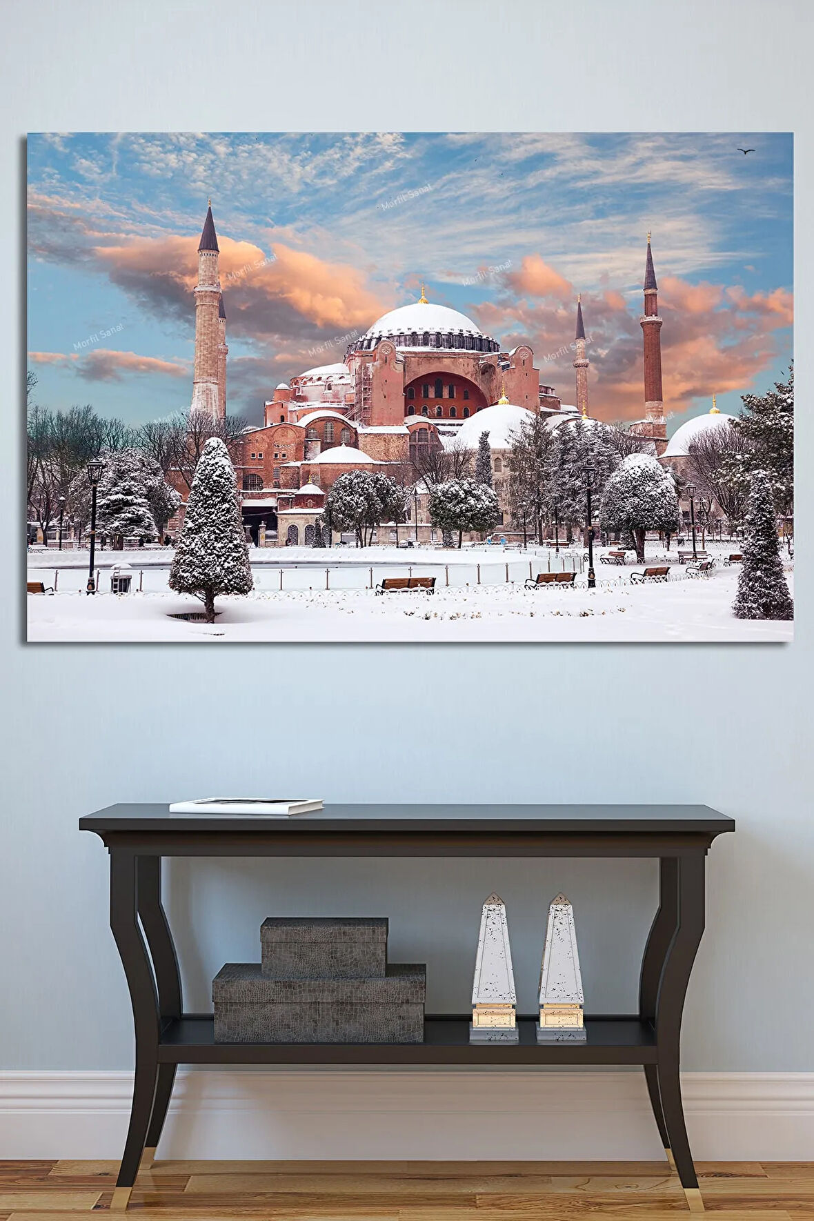 Ayasofya Ve Kış Muhteşem Kanvas Tablo