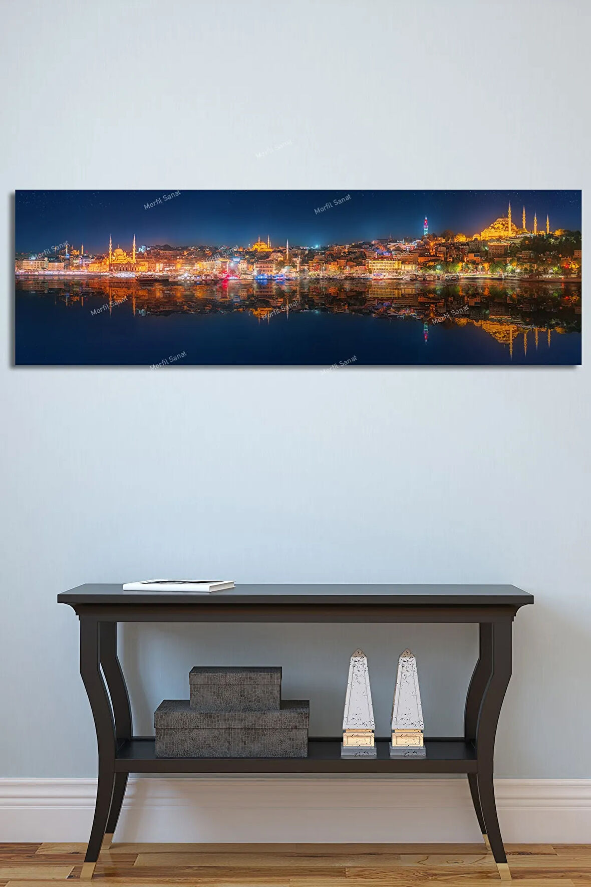 Istanbul Gece Muhteşem Manzara Kanvas Tablo