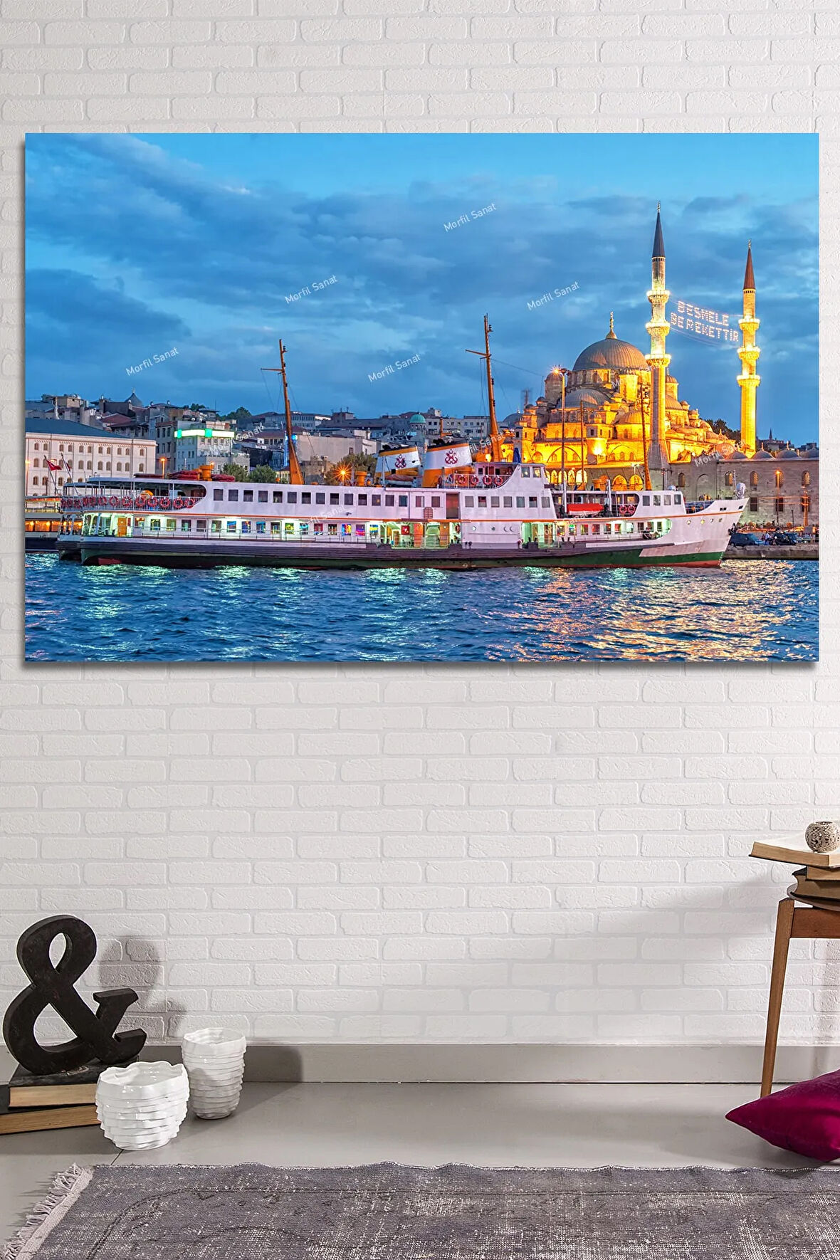 Istanbul Deniz Şehir Tarihi Yarımada Muhteşem Manzara Kanvas Tablo