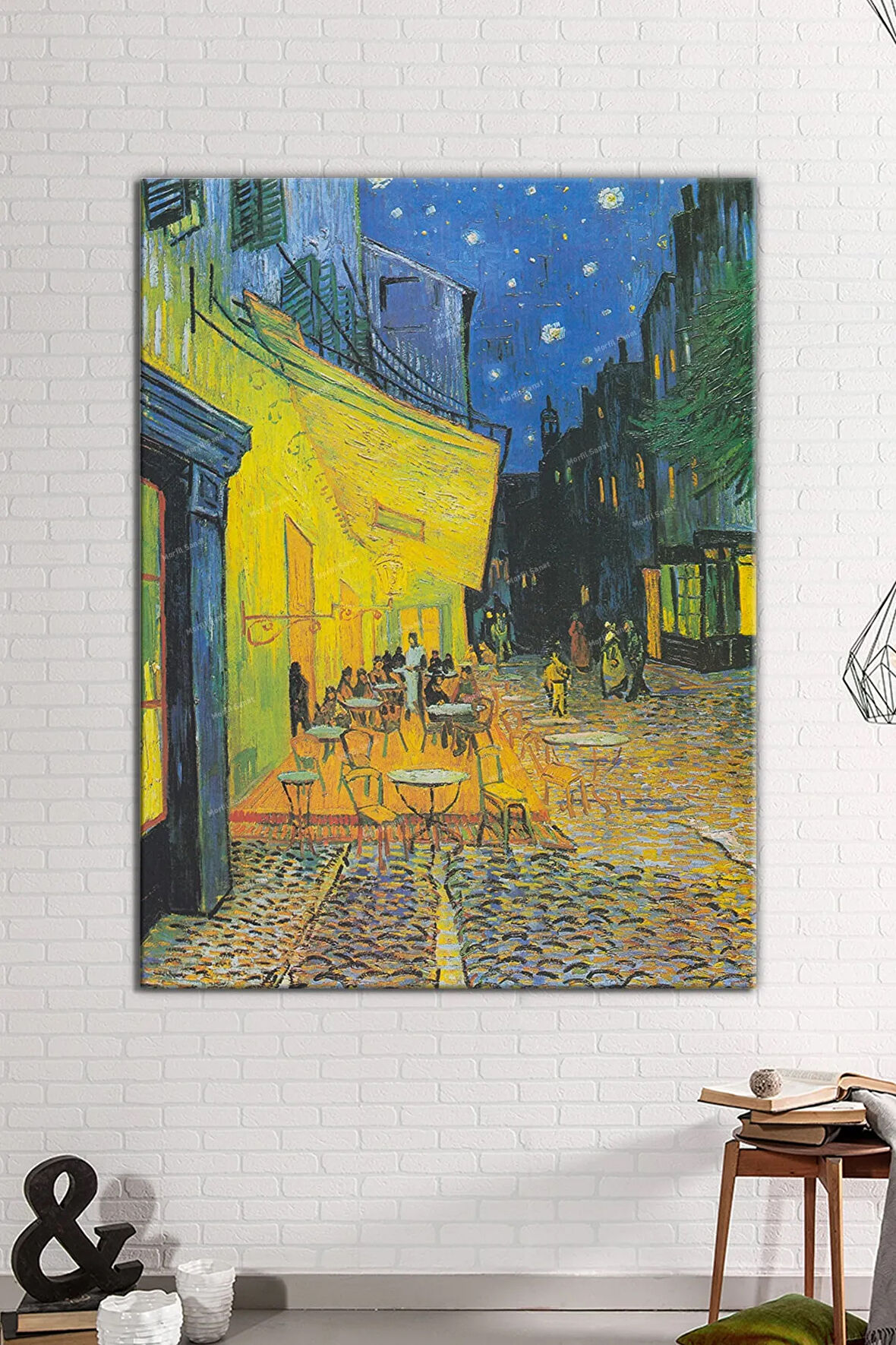 Vincent Van Gogh Terrasse De Cafe De Nuit Kafe Terasda Bir Akşam Kanvas Tablo