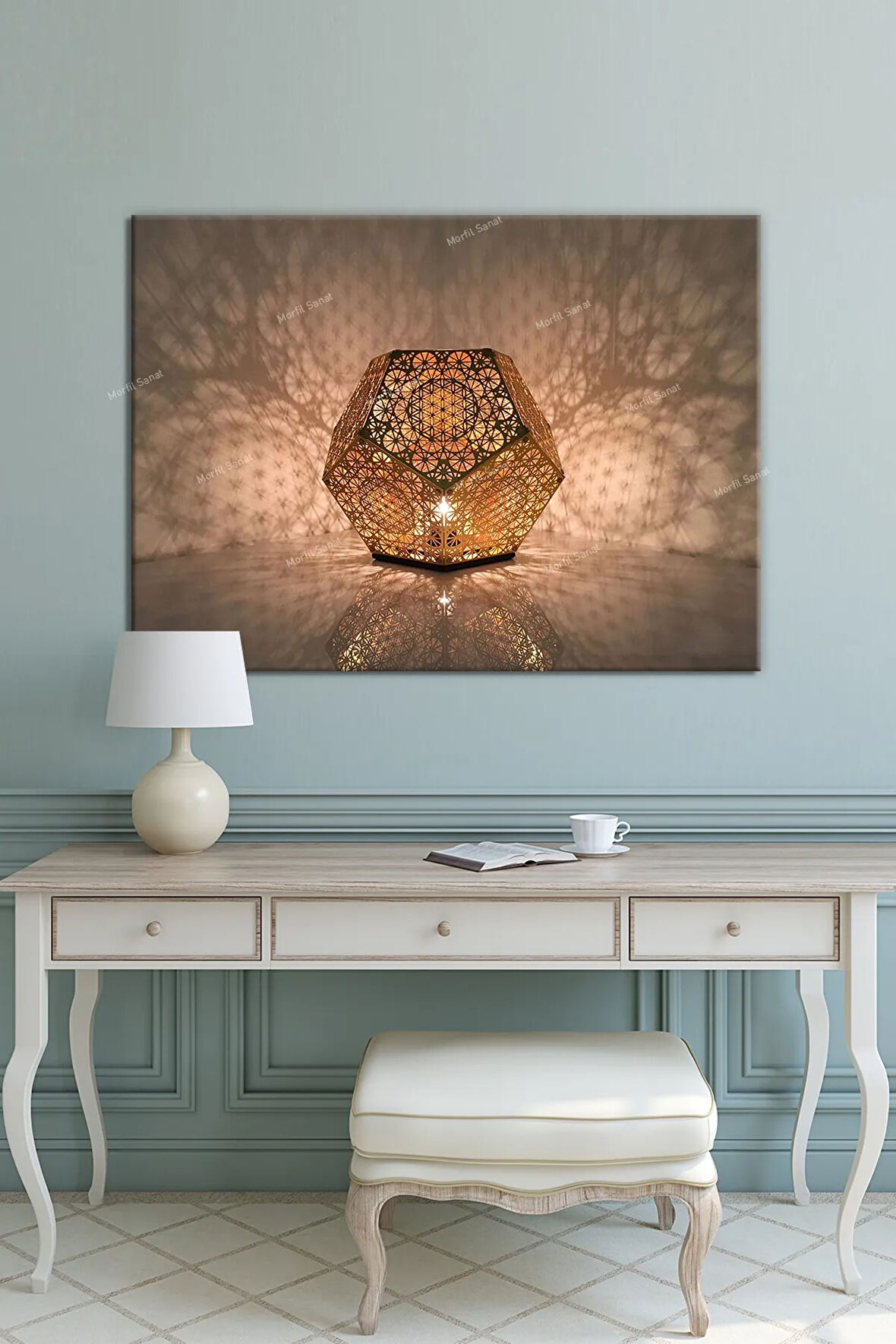 Yaşam Çiçeği Kutsal Geometri Sri Yantra Kanvas Tablo