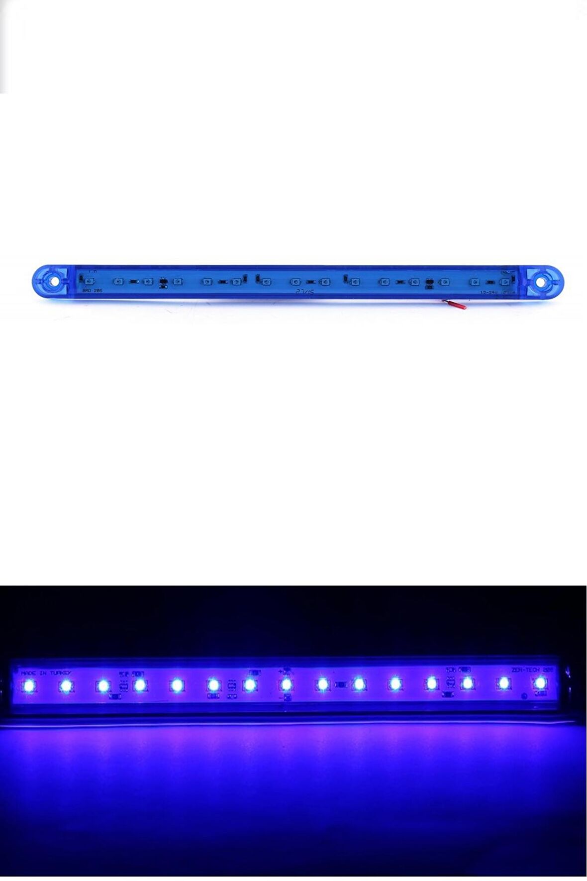 Mavi Led Lamba 15 Ledli Sugeçirmez 12-24 Volt 2.Adet