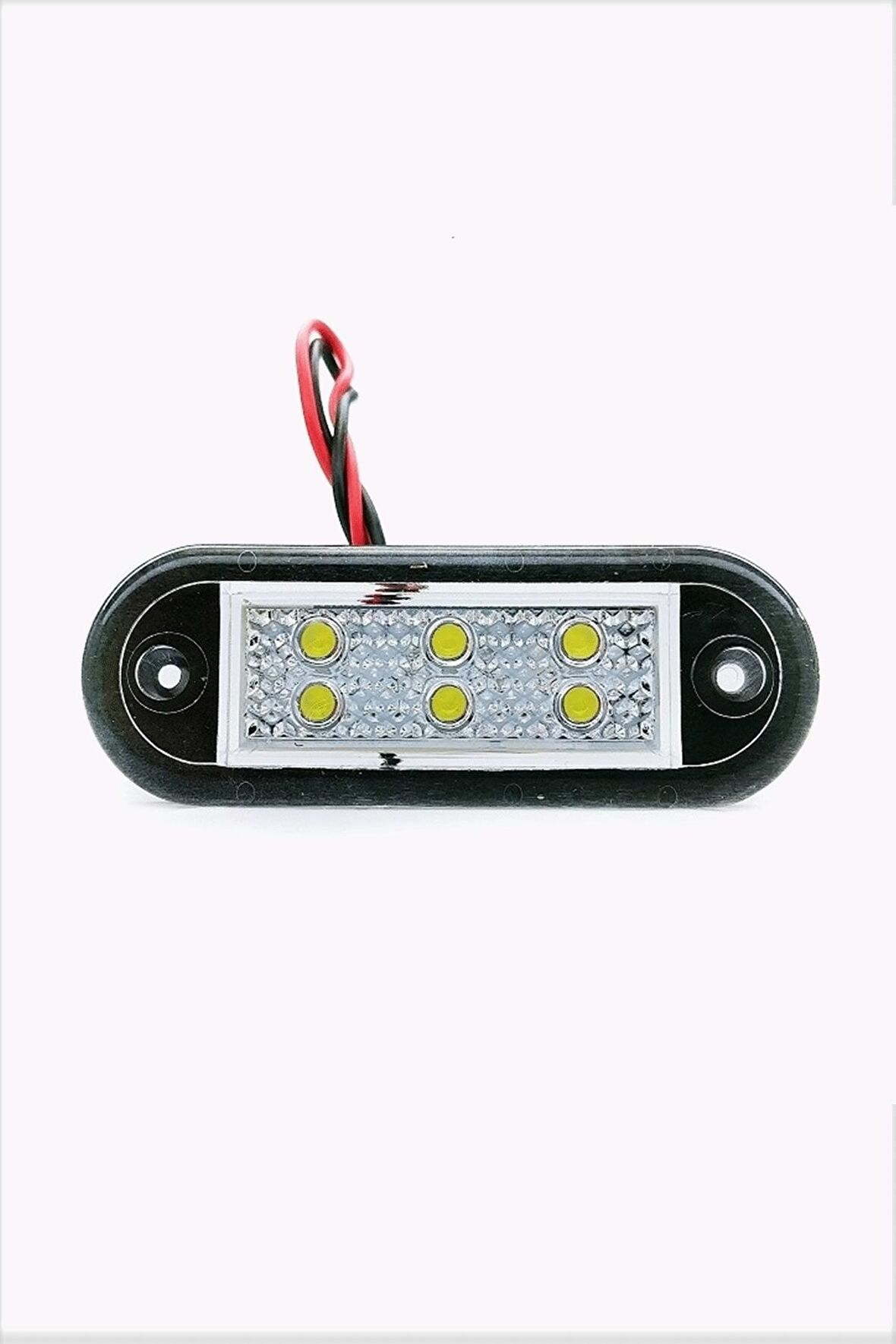 6 Ledli Üniversal Plaka Lamba 12-24 Volt Beyaz 2 Adet