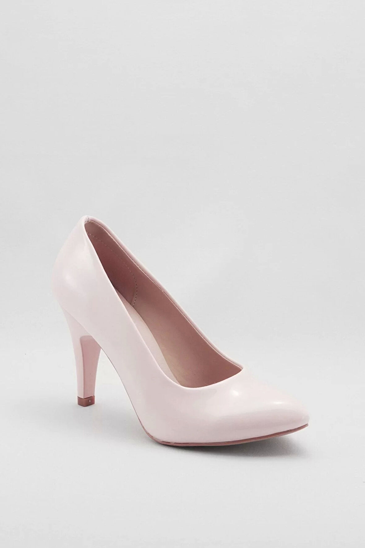 Kadın Moda Şık Pudra Klasik Topuklu Ayakkabı Topuklu Düğün Nişan Gece Abiye Ayakkabı