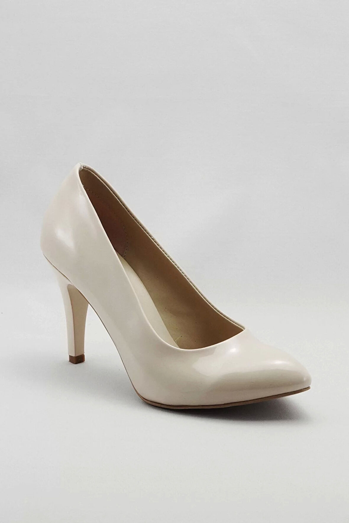 Kadın Moda Şık Ten Klasik Topuklu Ayakkabı Topuklu Düğün Nişan Gece Abiye Ayakkabı