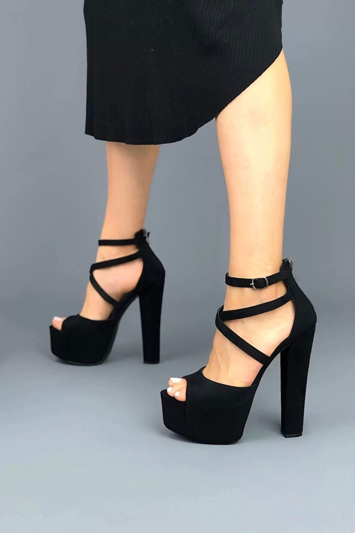 Kadın Elegant Ayakkabı Yüksek Topuklu Platform Ayakkabı Özel Tasarım Abiye Ayakkabı