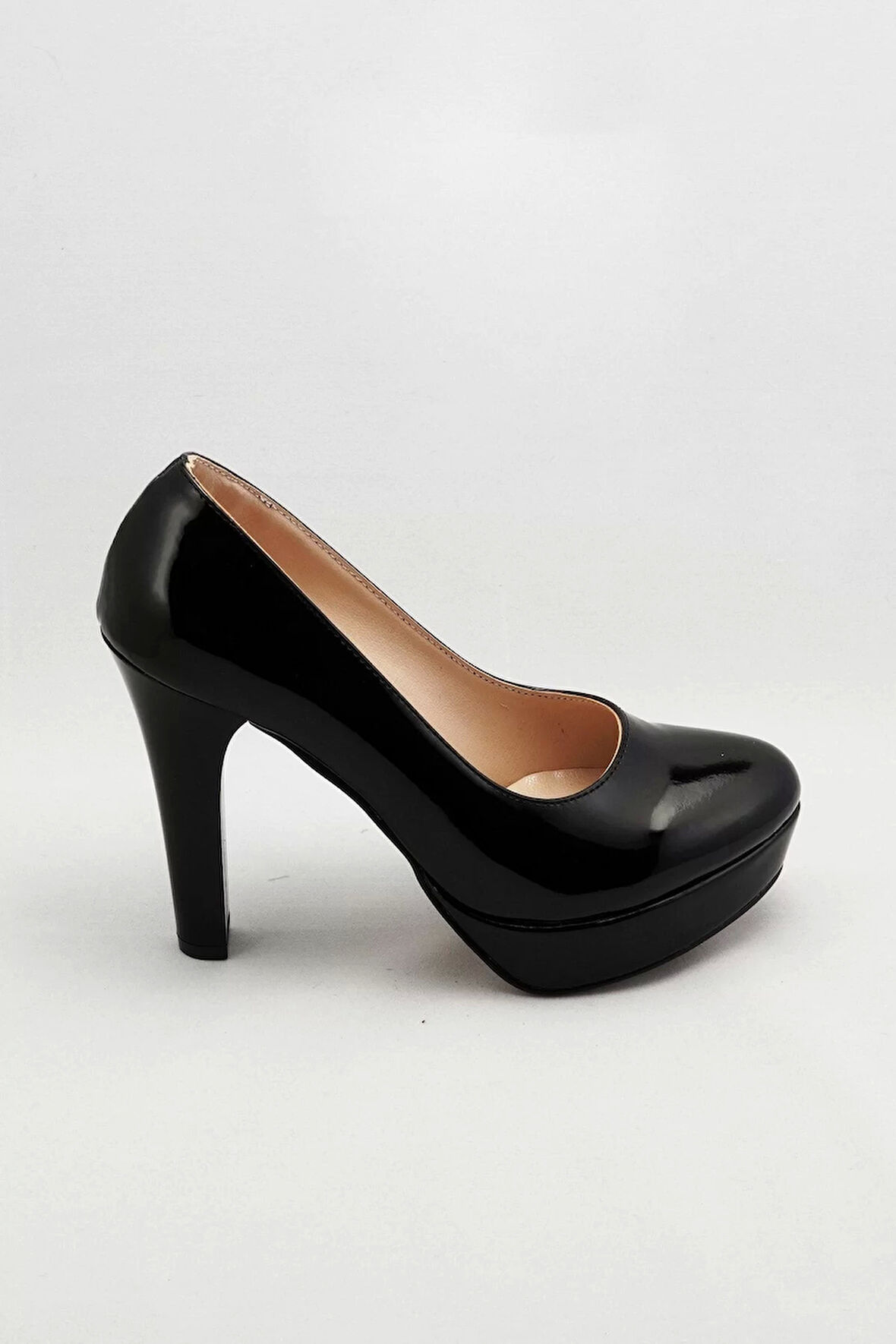 Kadın Moda Şık Siyah Klasik Topuklu Ayakkabı Topuklu Düğün Nişan Gece Abiye Ayakkabı