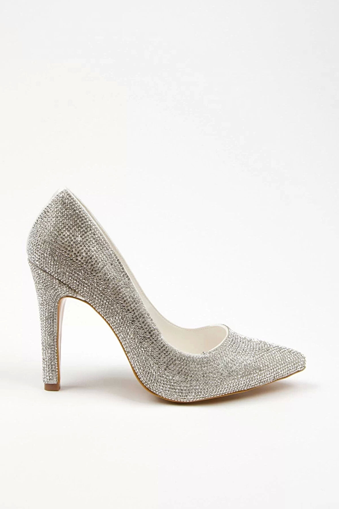 Kadın Moda Şık Gold Full Taş Aynalı Klasik Düğün Nişan Gece Abiye Ayakkabı