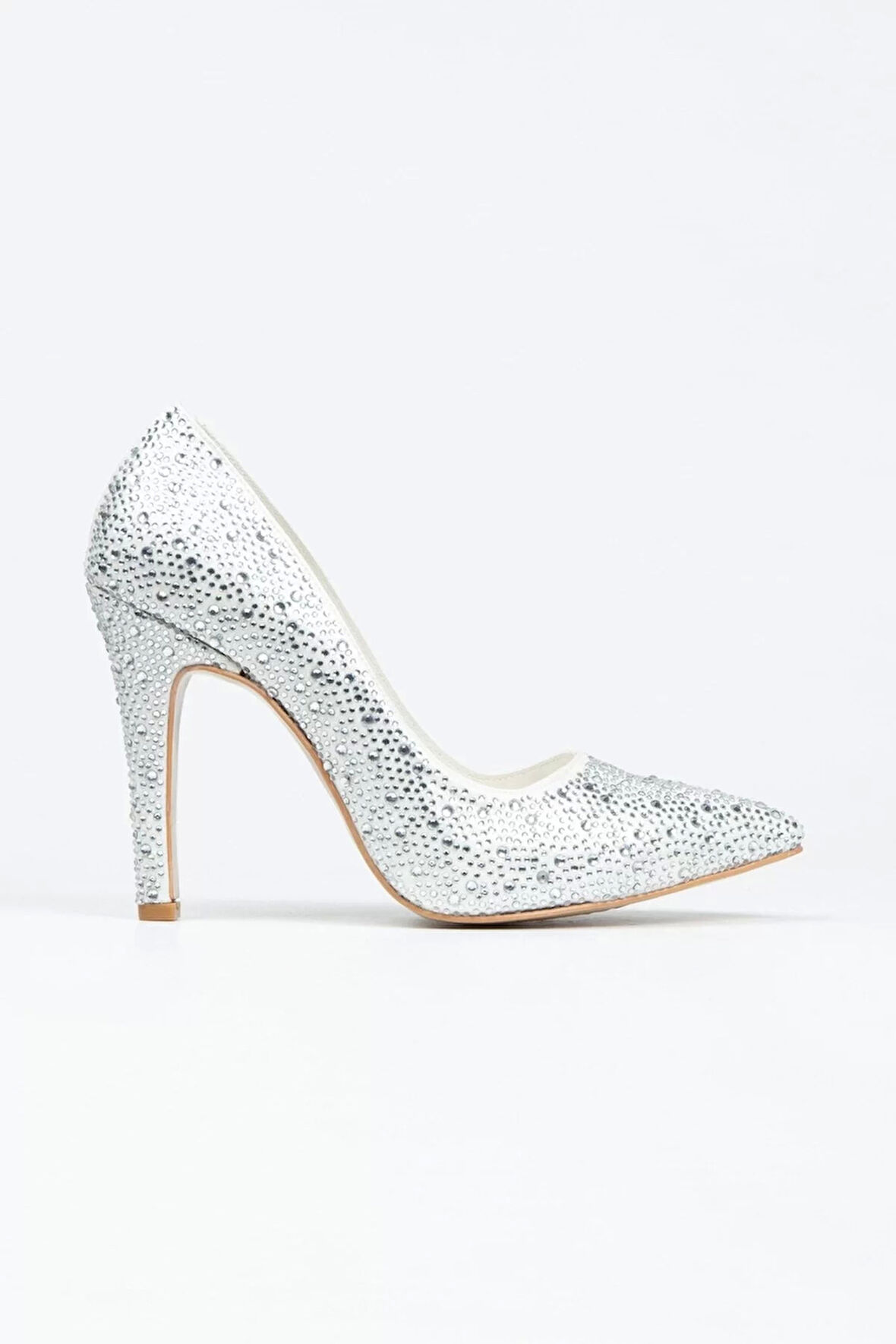 Kadın Moda Şık Rose Sultan Taşlı Klasik Sivri Ince Düğün Nişan Gece Abiye Ayakkabı