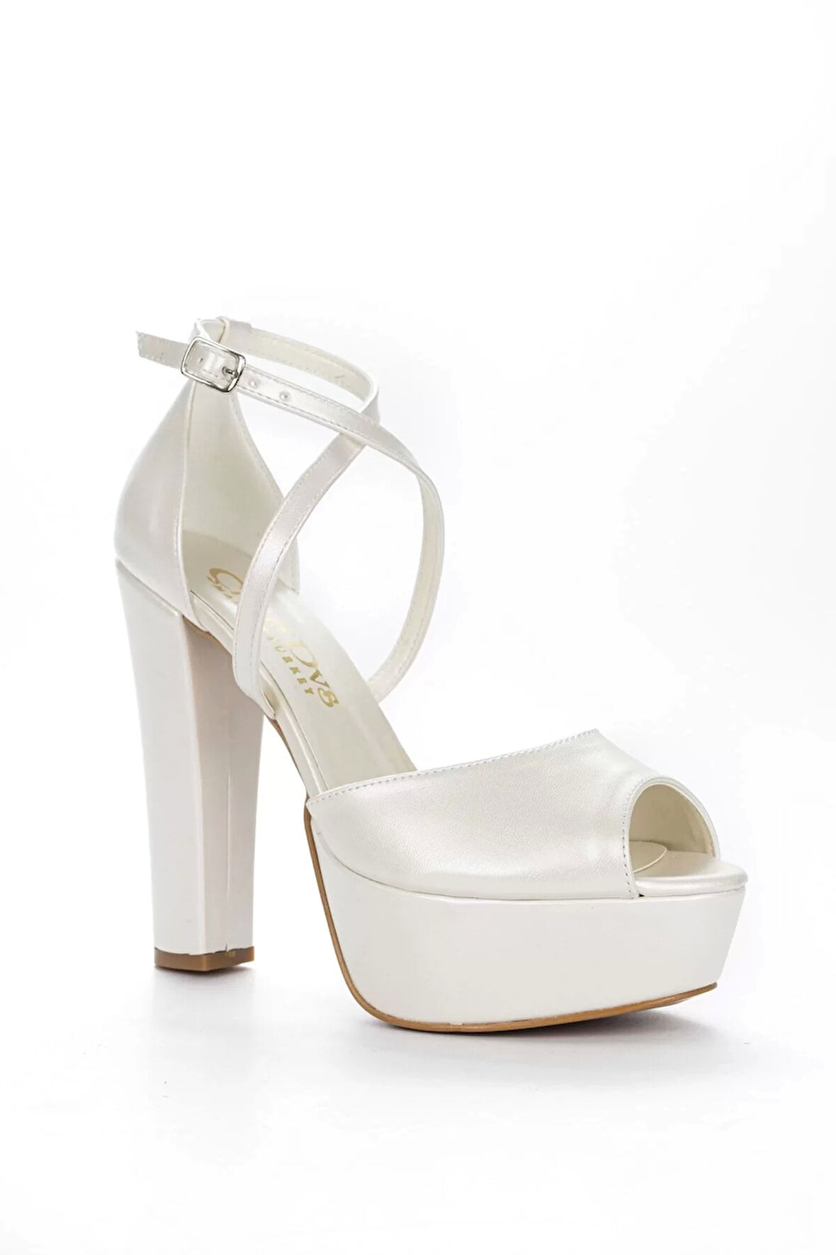 Kadın Moda Şık Sedef Platformlu Topuklu Ayakkabı Topuklu Düğün Nişan Gece Abiye Ayakkabı