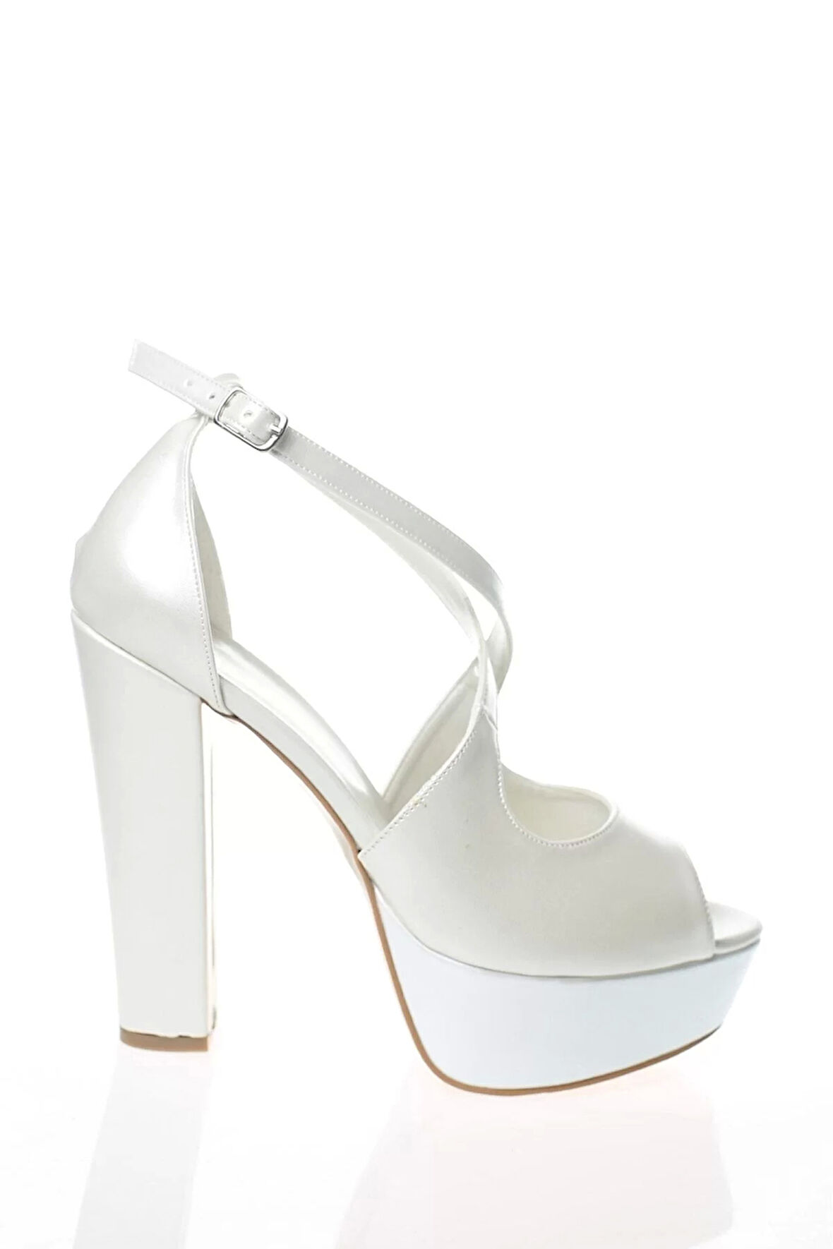 Kadın Moda Şık Sedef Cilt Topuklu Zarif Tasarım Yüksek Topuk Düğün Nişan Gece Abiye Ayakkabı