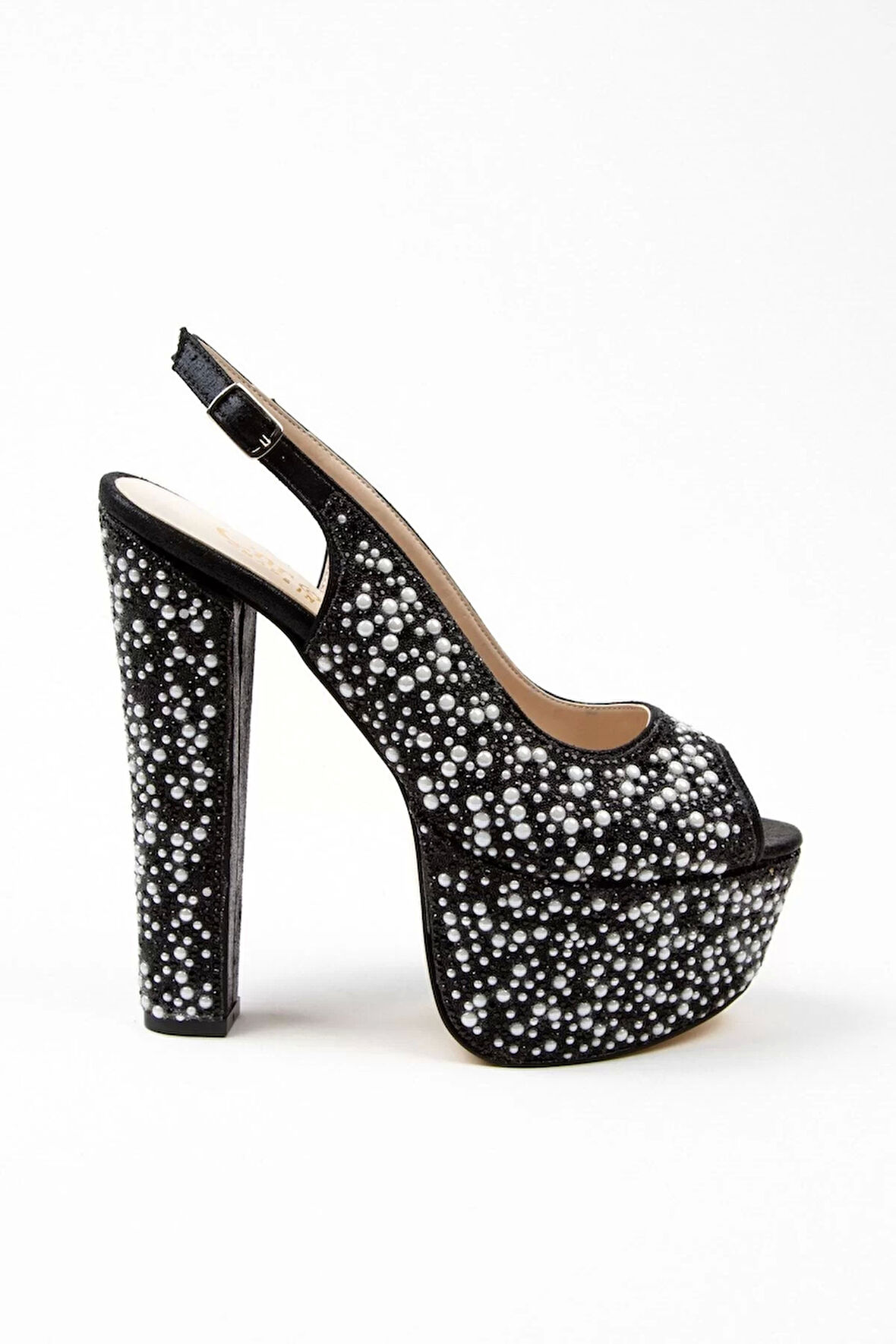 Kadın Moda Şık Gold Sultan Full Inci Düğün Nişan Gece Abiye Ayakkabı