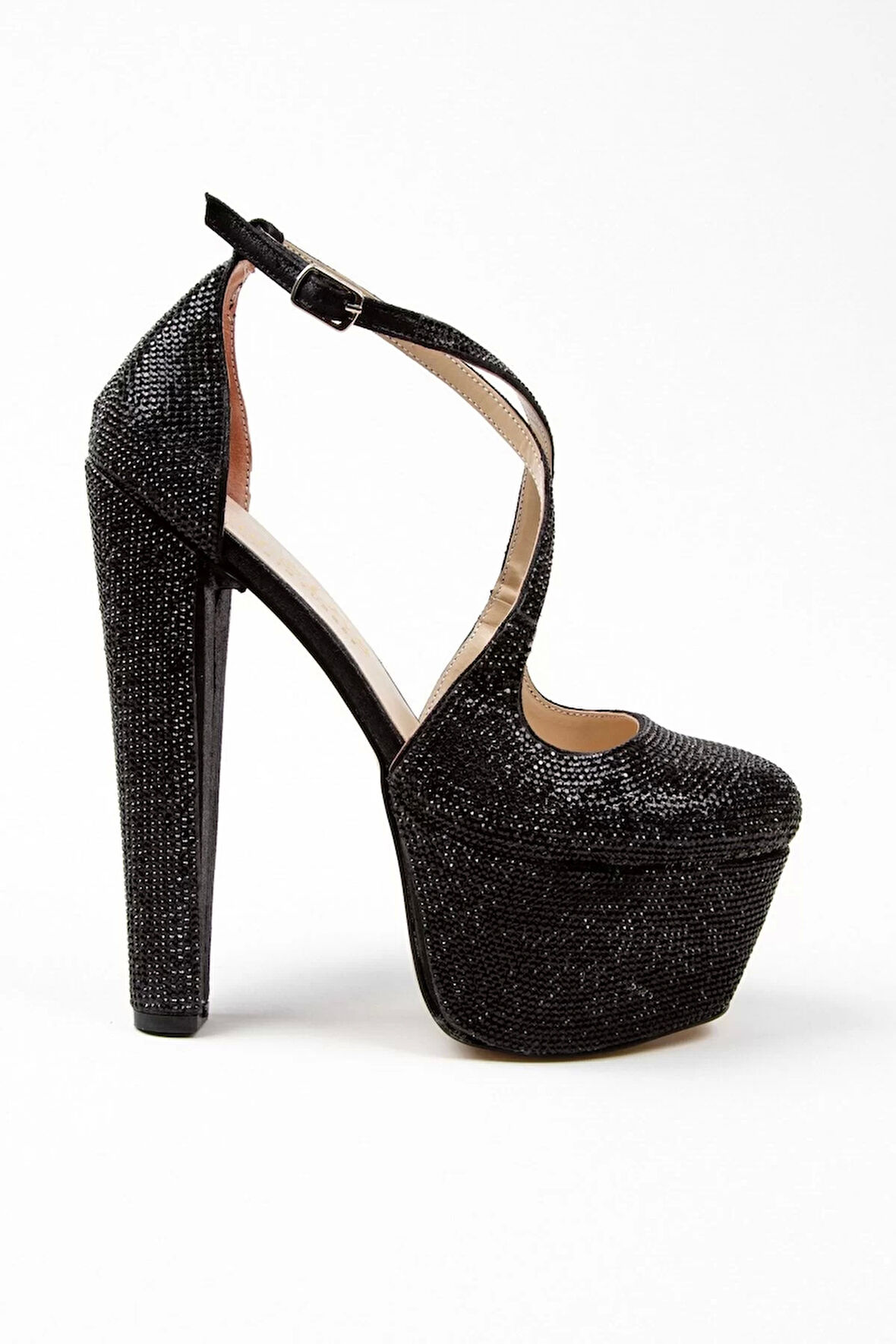 Kadın Moda Şık Gold Janjan Full Taş Düğün Nişan Gece Abiye Ayakkabı